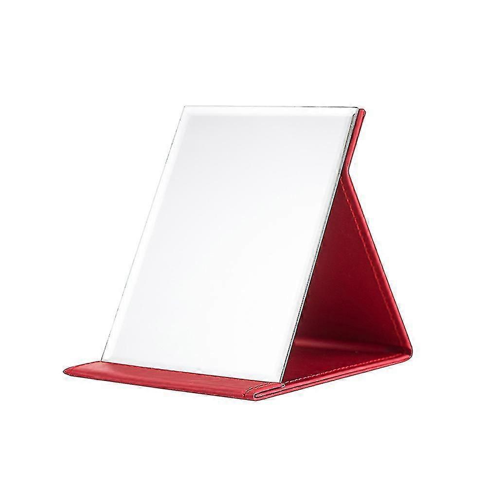 قابلة للطي مرآة بو الجلود سطح المكتب للطي مرآة أساسيات مرآة ماكياج مرآة مع الوقوف المحمولة