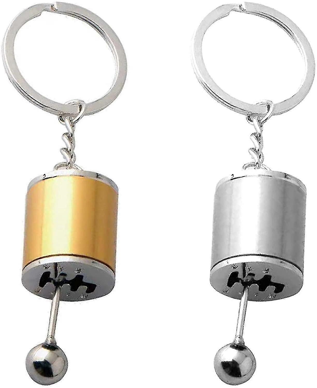 2 Pcs Ar Knob Keychains Shifter Ar Key Chains Car Shift Sd Key Rings