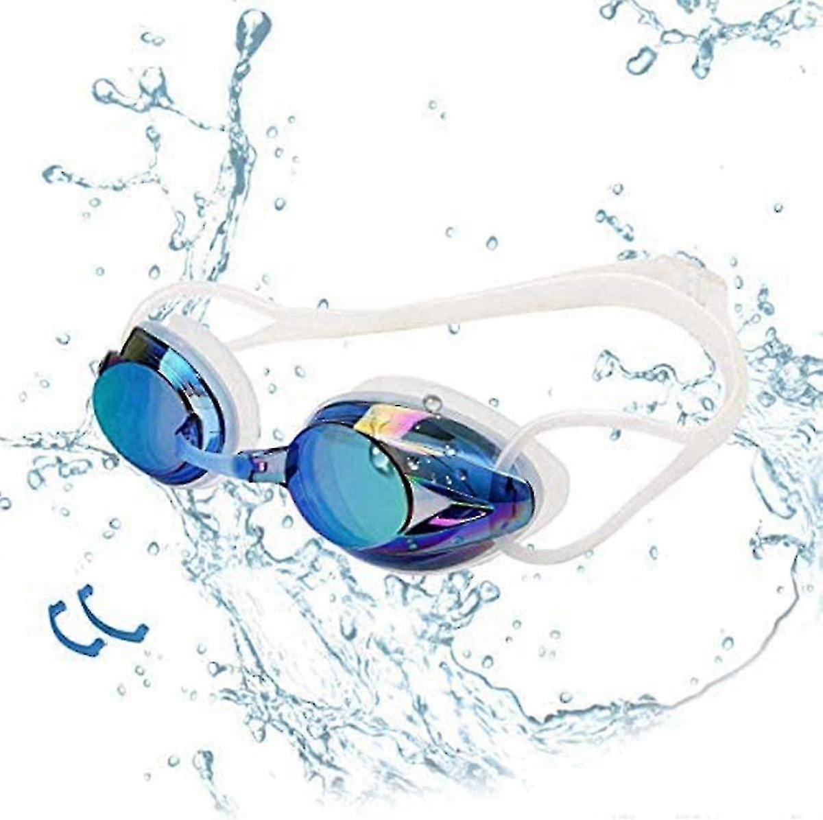 Swimming Goggles, Pool Goggles No Leak UV Protection Anti-Fog Adjustable Length for Men Women Adults