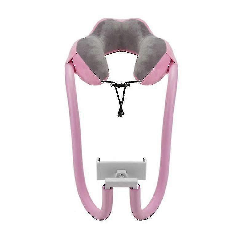 2-in-1 U-shaped 2 Colors Neck Pillow With Tablet Phone Holder Memory Foam Nap
