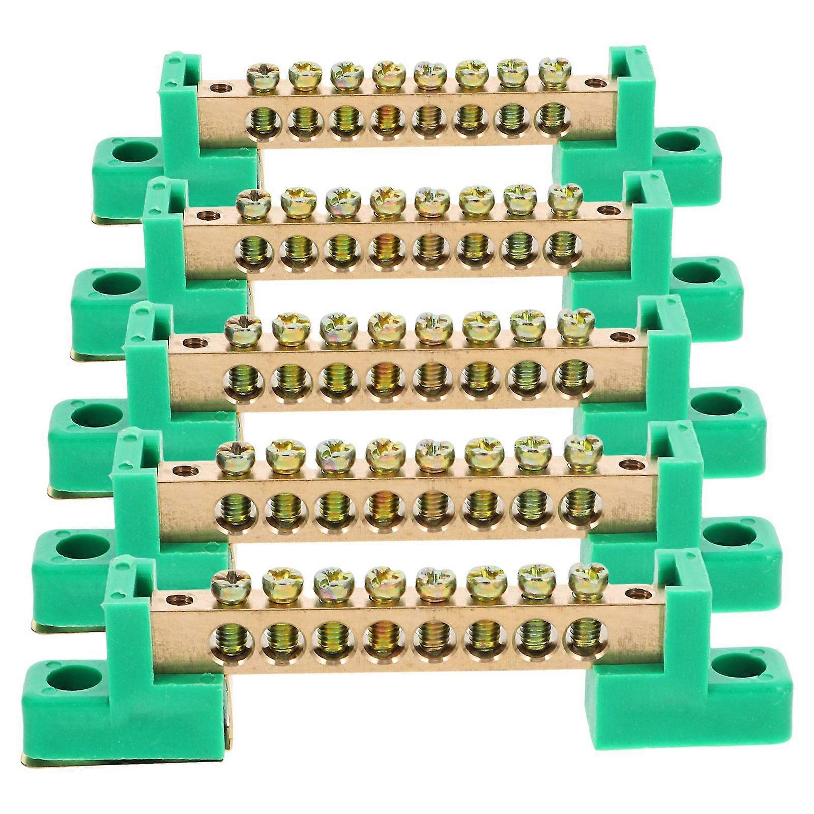5pcs Copper Terminal Blocks Terminal Block Bar Terminal Block Connector Electrical Terminal Block Terminal Connectors Terminal Block Wire Connector
