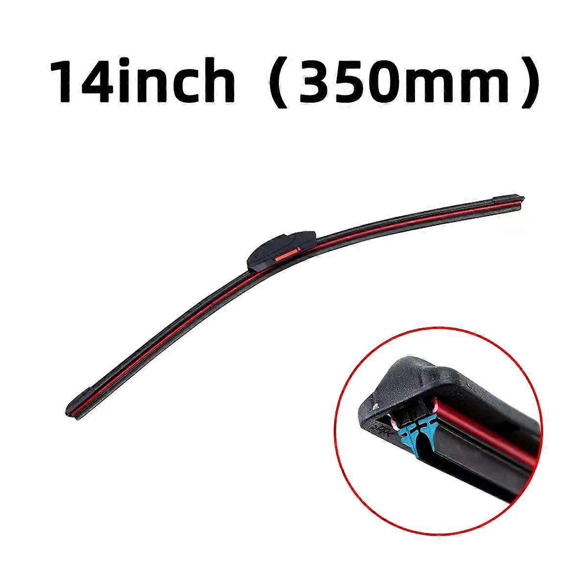 J/U hook General purpose car wiper silent car front windshield wiper soft double rubber strip windshield wiper