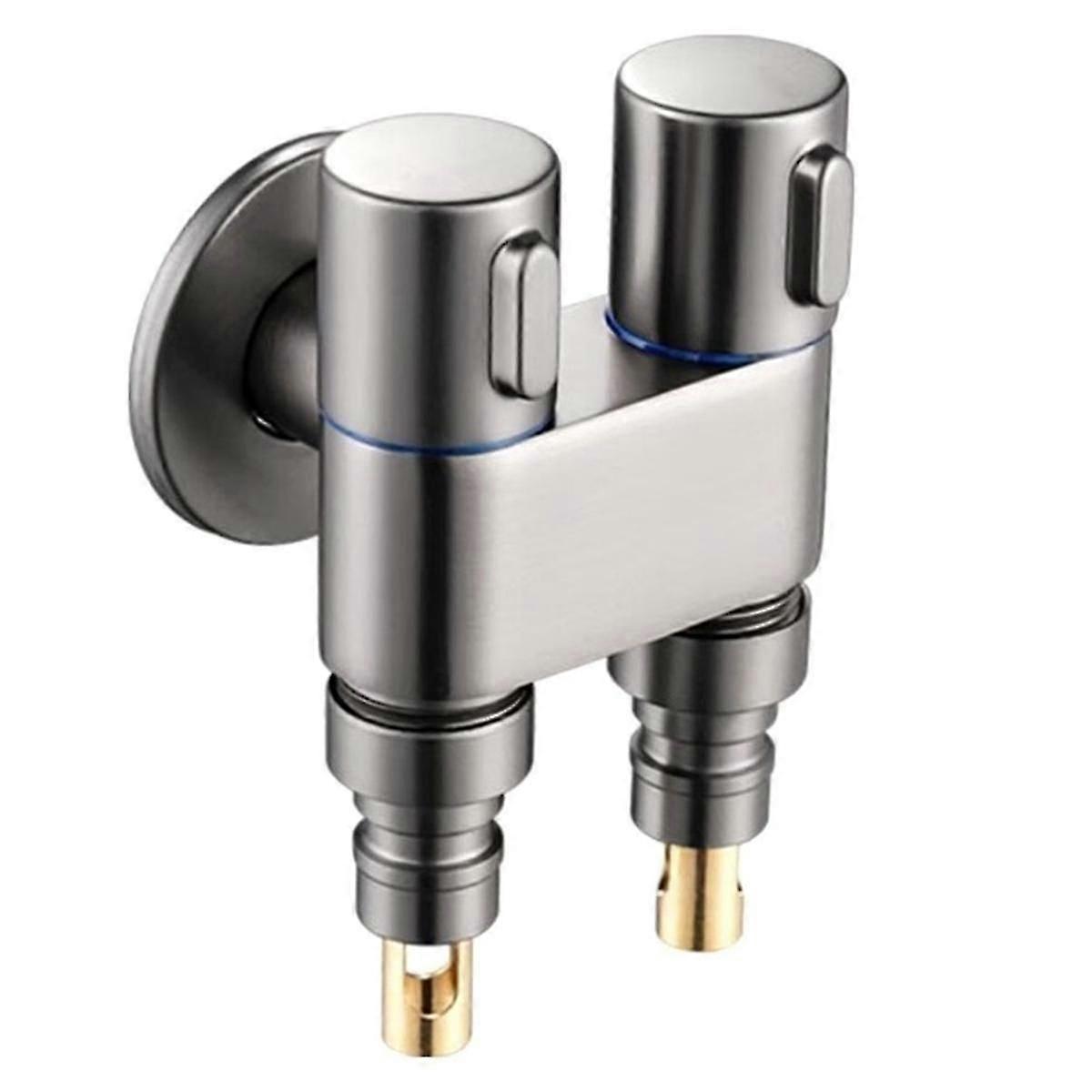 G1/2 Multifunctional Three-Way Filling Angle Valve Wall Mount 1 in 2 Out Water Cleaning Sprayer Bat