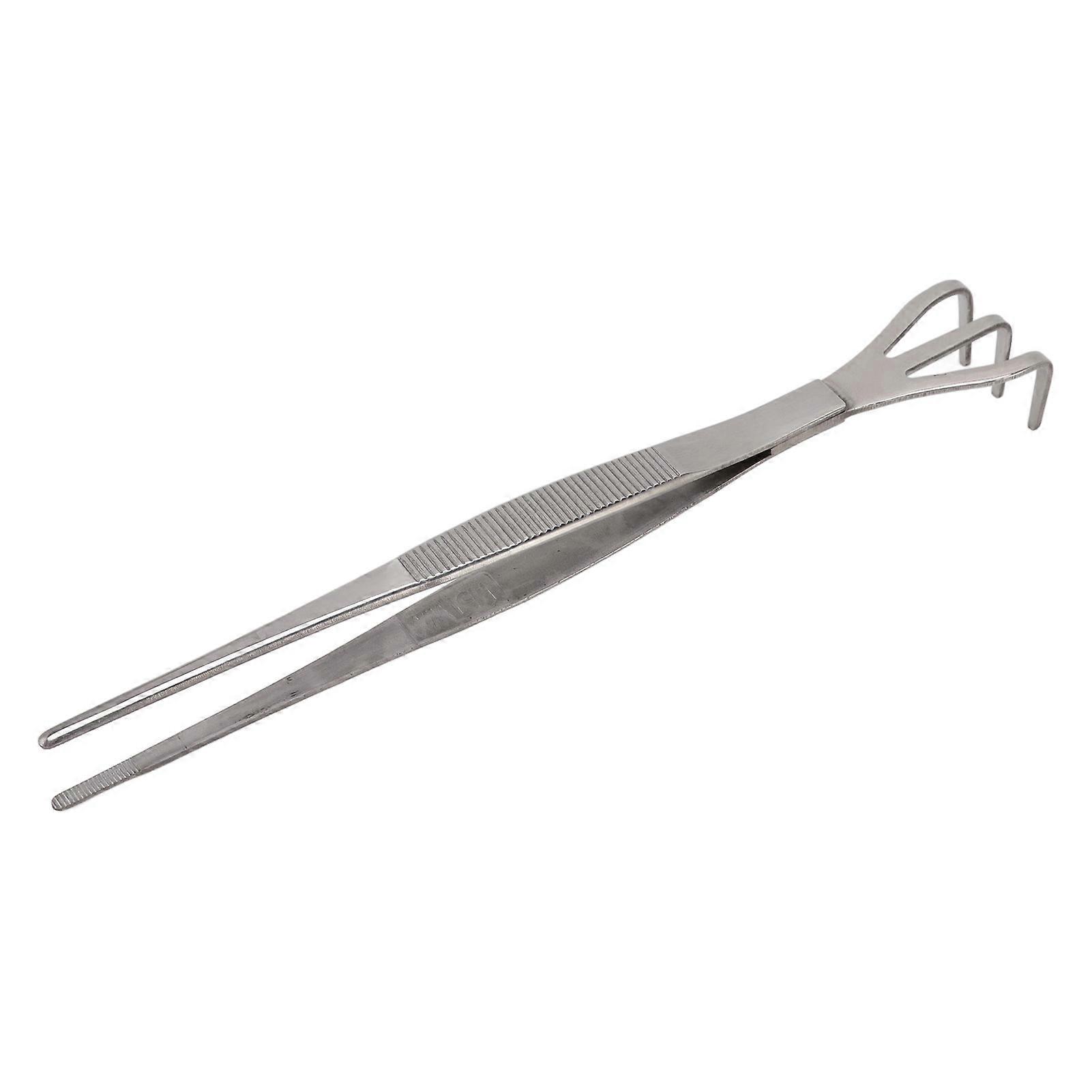 Root Rake with Tweezer 3 Prong Stainless Steel Loosen Soil Bonsai Tree Tools with Ergonomic Handle