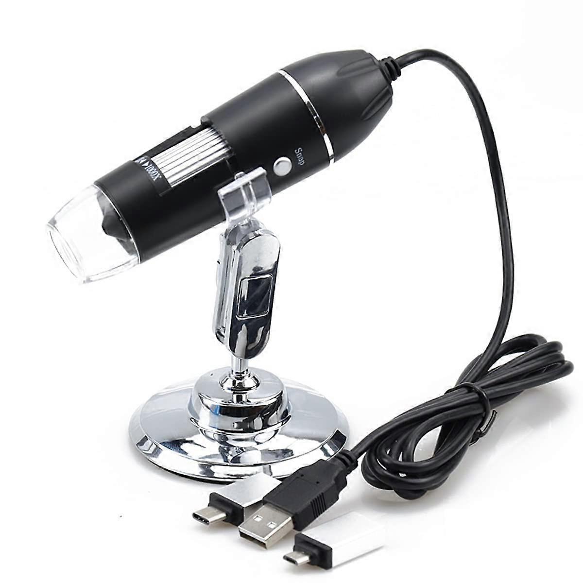 Microscope Kit 3in1 Digital Microscope 1600X/1000X 500X Two Adapters Microscope Lens Adapters (Color : 1000x)