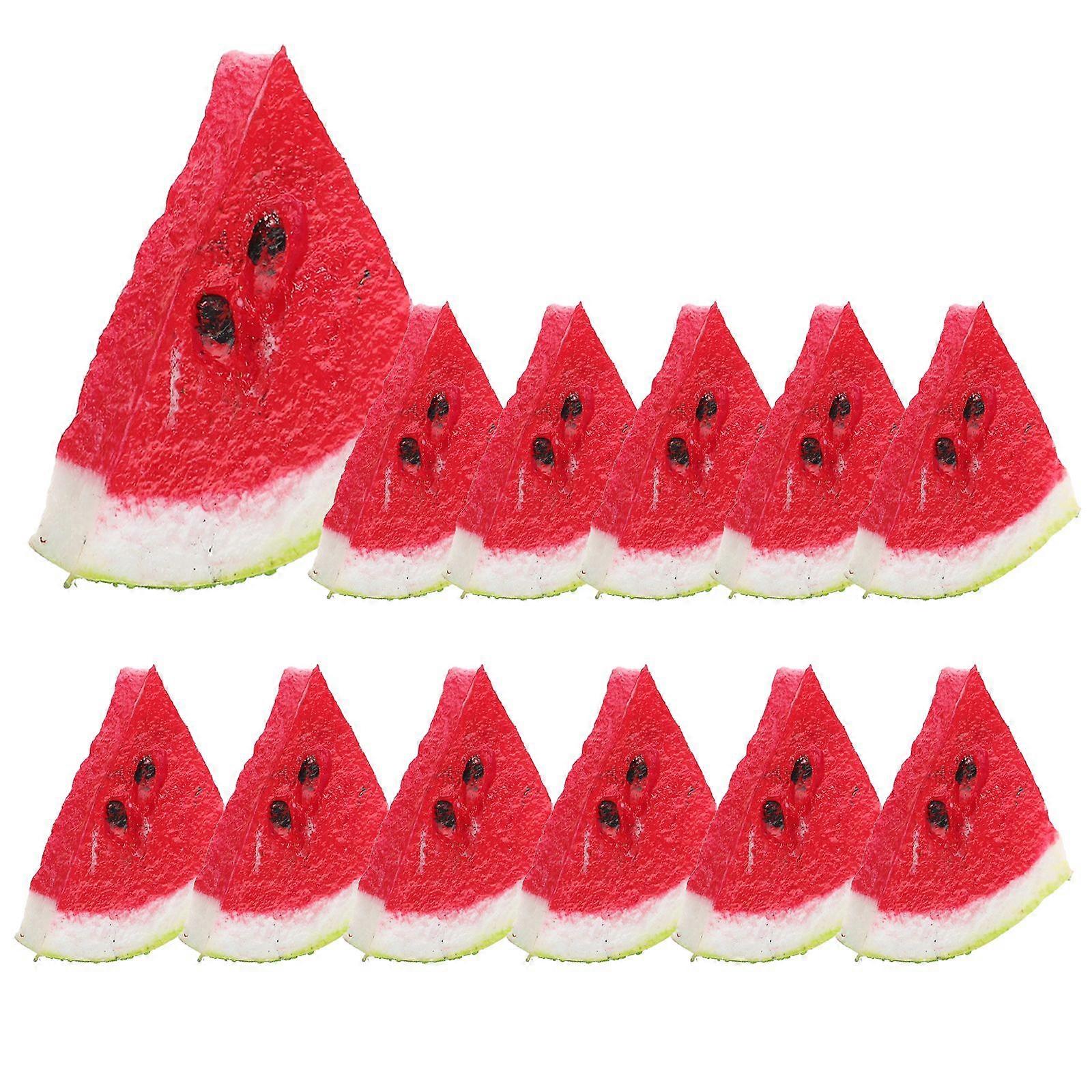 12Pcs Exquisite Artificial Watermelon Simulation Watermelon Model Home Fruit Decor