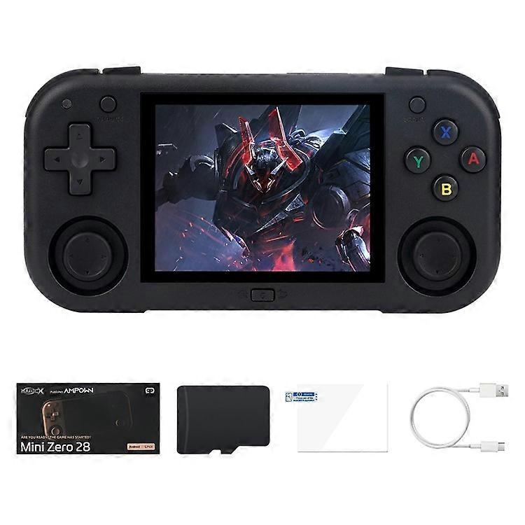 AMPOWN MINI ZERO 28 Console de jeu portable 64 bits Android 2,8 pouces IPS écran Contrôleur de jeu rétro, avec carte TF 128G