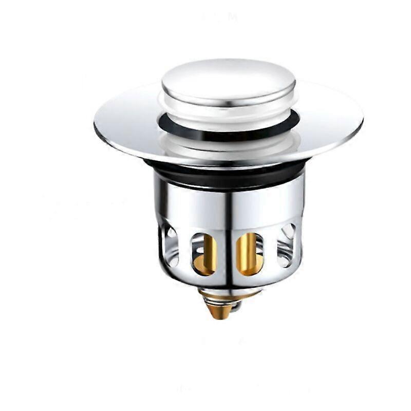 2025 Latest Model basin drainer bouncing core washbasin sink leaking plug electroplating flower