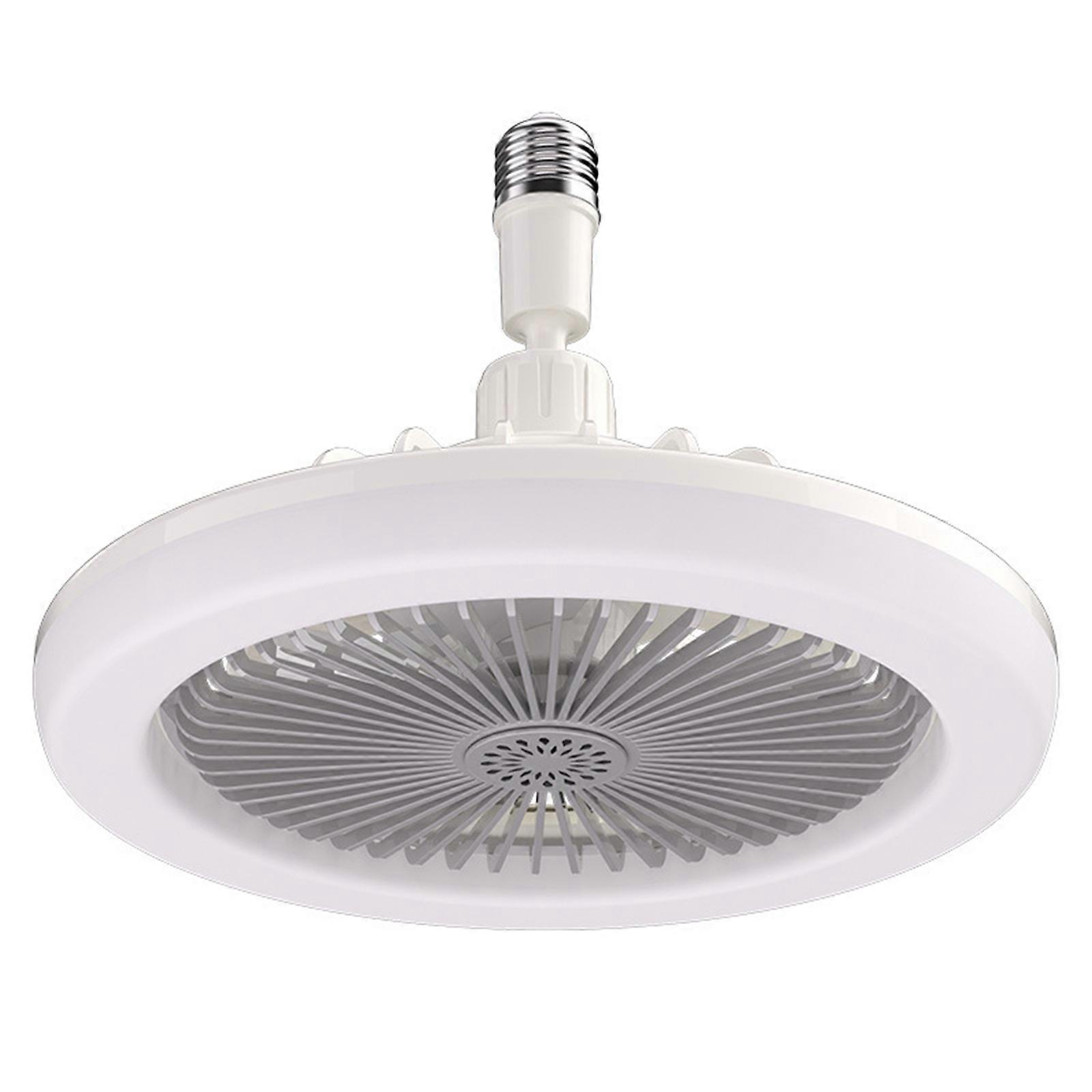 30W LED Ceiling Fan Light E27 Multifunction Three Working Modes Ventilator Lamp with Aromatherapy Tablets  grey