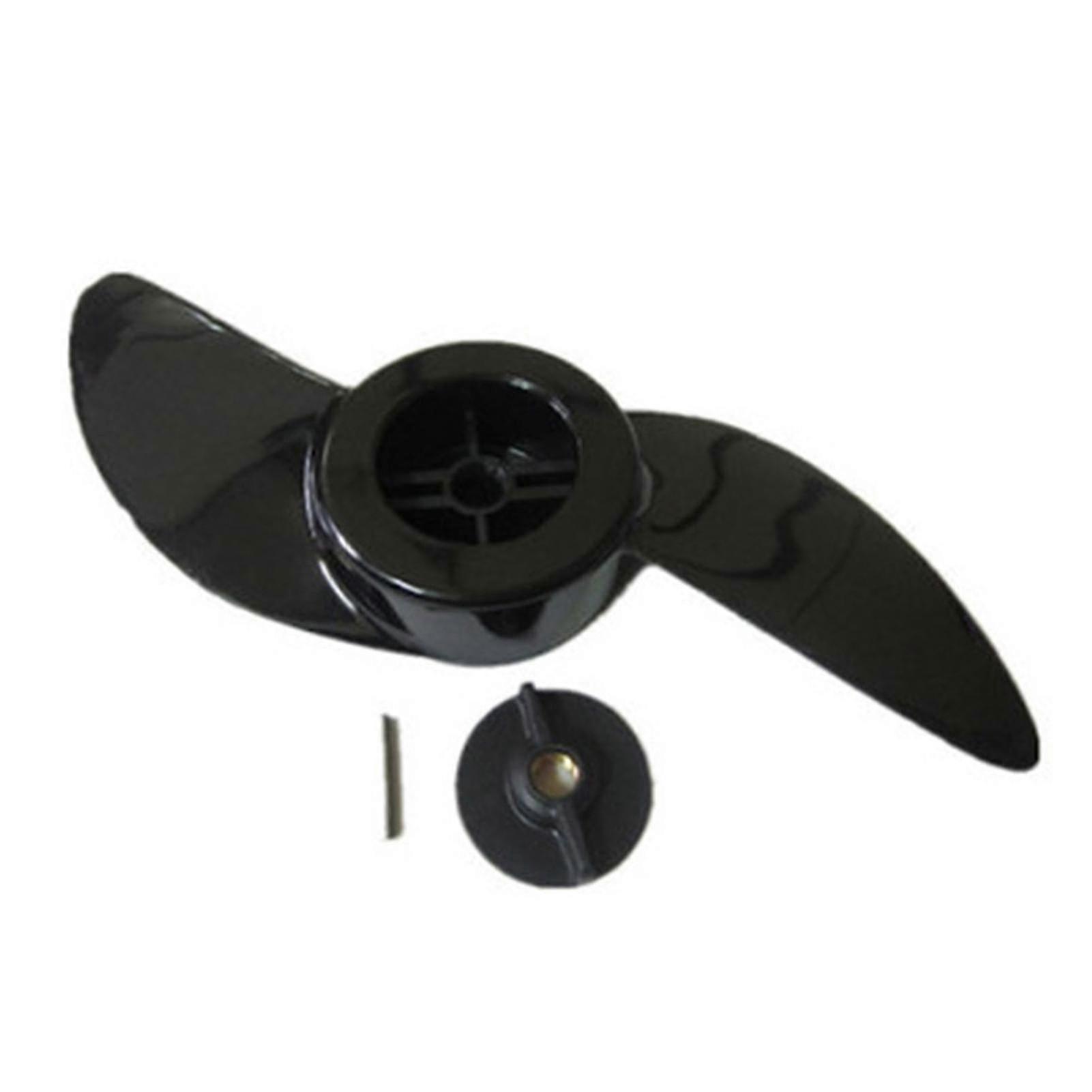 Black 2 Blades Boat Propeller for Outboard Motor and Electric Trolling Motor, Compatible with 32lb, 40lb, and 46lb Models