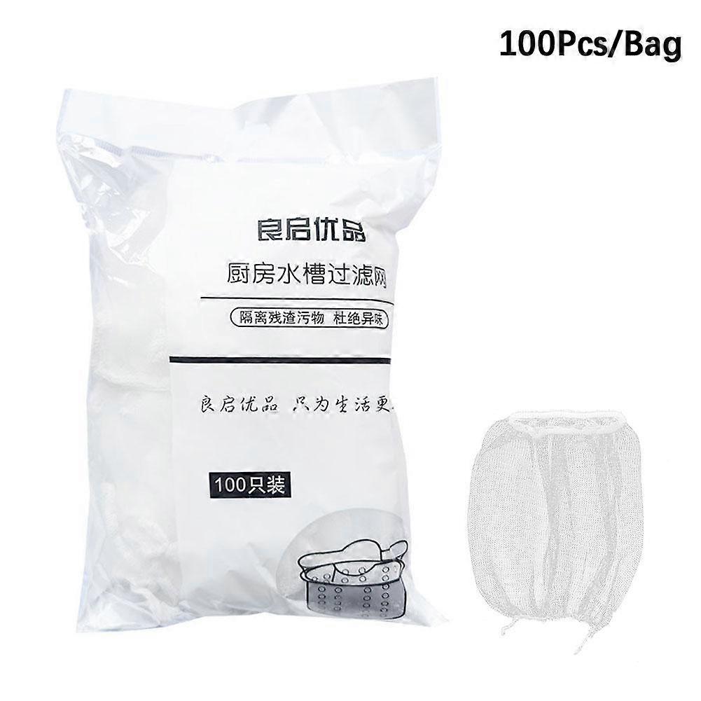 100pcs(A)$Random Packaging 100pcs Disposable Sewer Garbage Filter Kitchen Sink Filter Food Residue Pool Mesh Bag