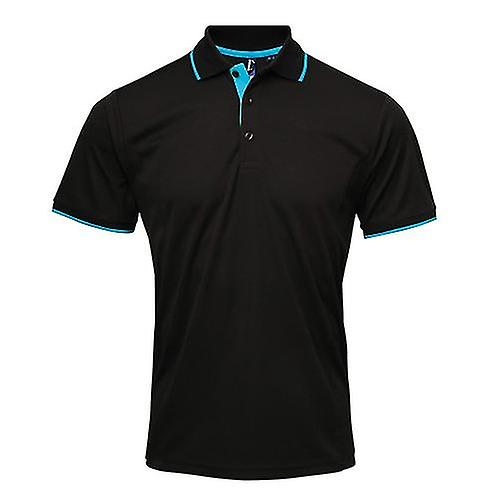 Premier Mens Contrast Coolchecker Polo Shirt