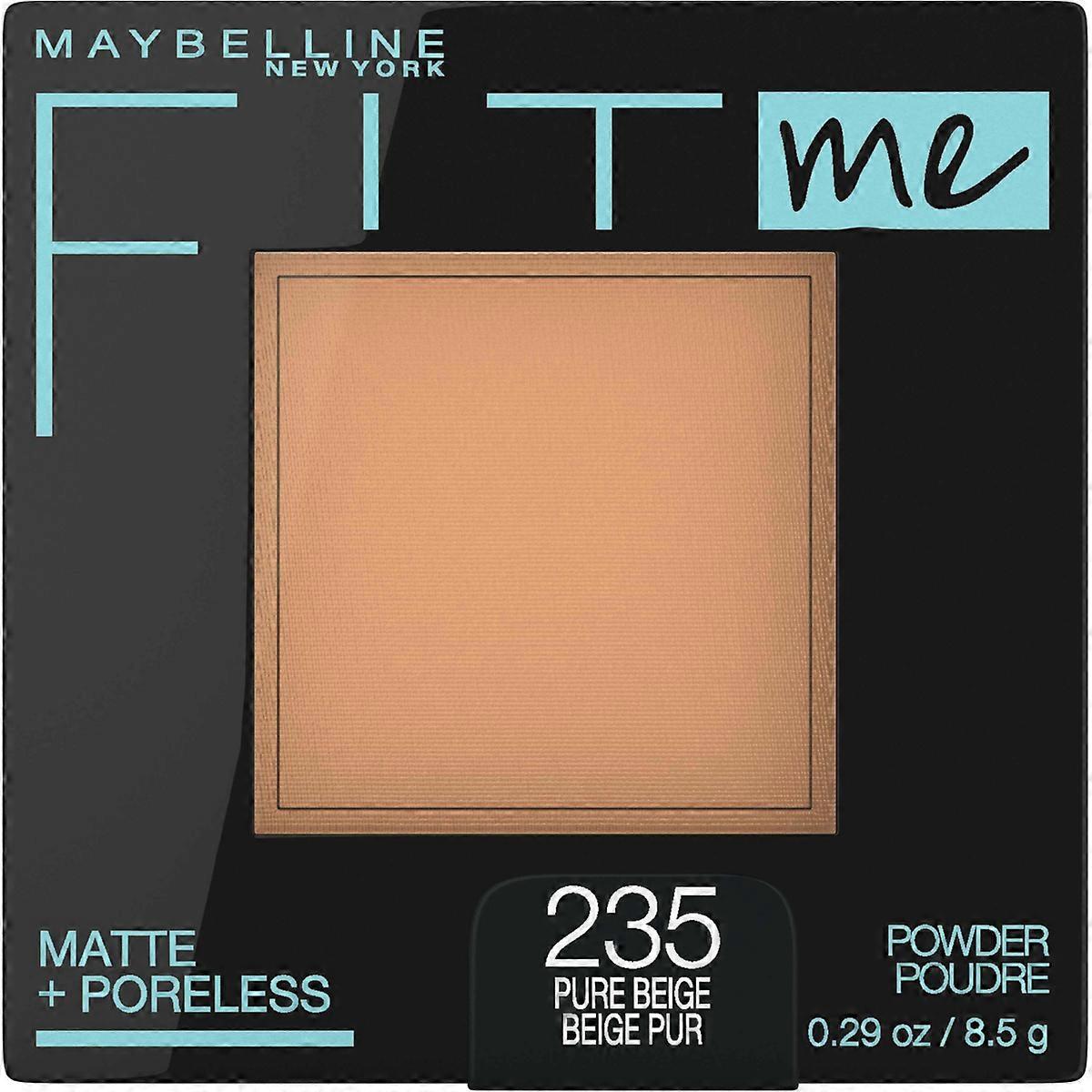 Maybelline Fit Me Matte + Poreless Pressed Face Powder Makeup, 235 Pure Beige - 0,29 oz