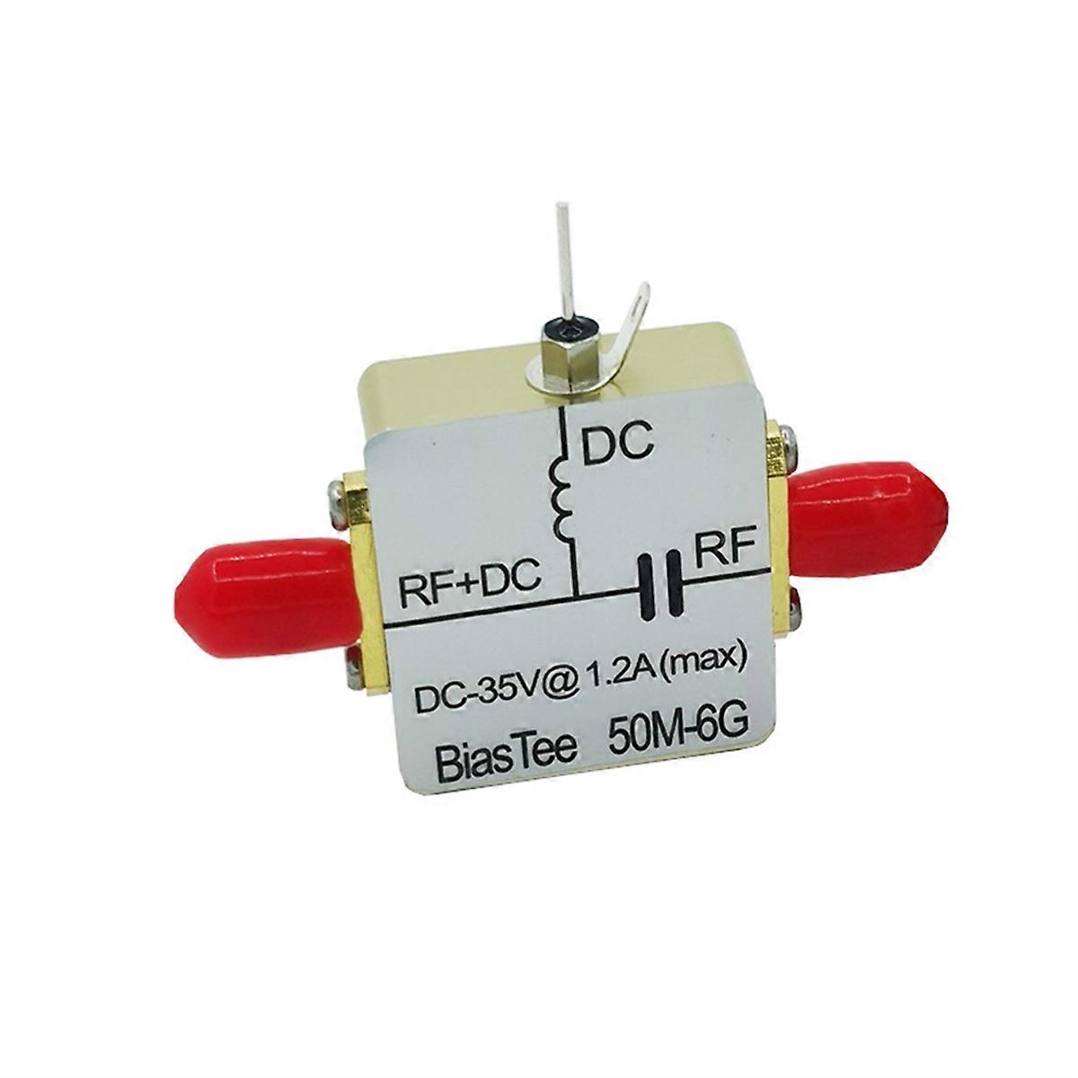 50M-6GHz Bias Tee RF Feed Biaser Coaxial Feed BiasTee Box Low Insertion Loss for HAM Radio SDR Ante