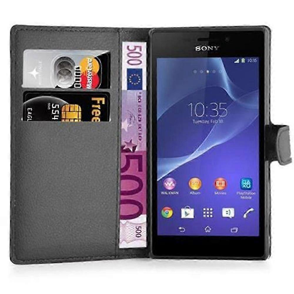 Protective Case with Card Slots and Stand Function for Compatible Brand Xperia M2 / M2 AQUA