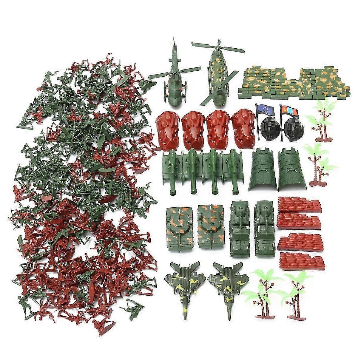 270pcs Military Model Playset Toy Soldiers Army Men Figures & Accessories Toy