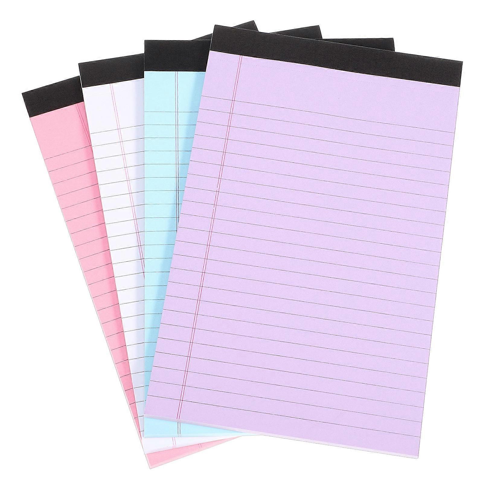 Colorful Note Pads Writing Pad Paper For Office School College Rectangular Multi 4Pcs