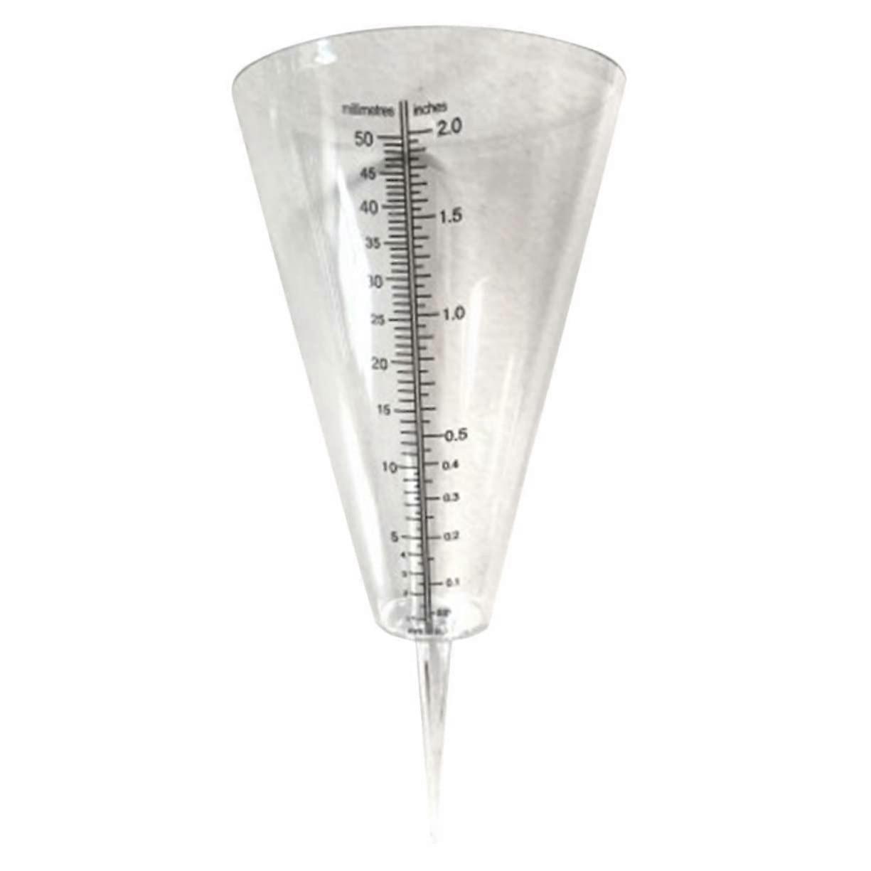 Rain gauge with clear transparent rain measuring cup for precise precipitation measurement outdoors for garden and landscape durable operate