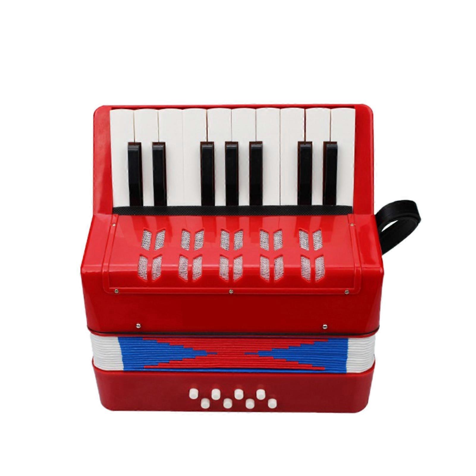 Kids Accordion, 17 Keys 8 Bass Mini Accordion, Educational Musical Instrument for Beginners, Birthday Gift