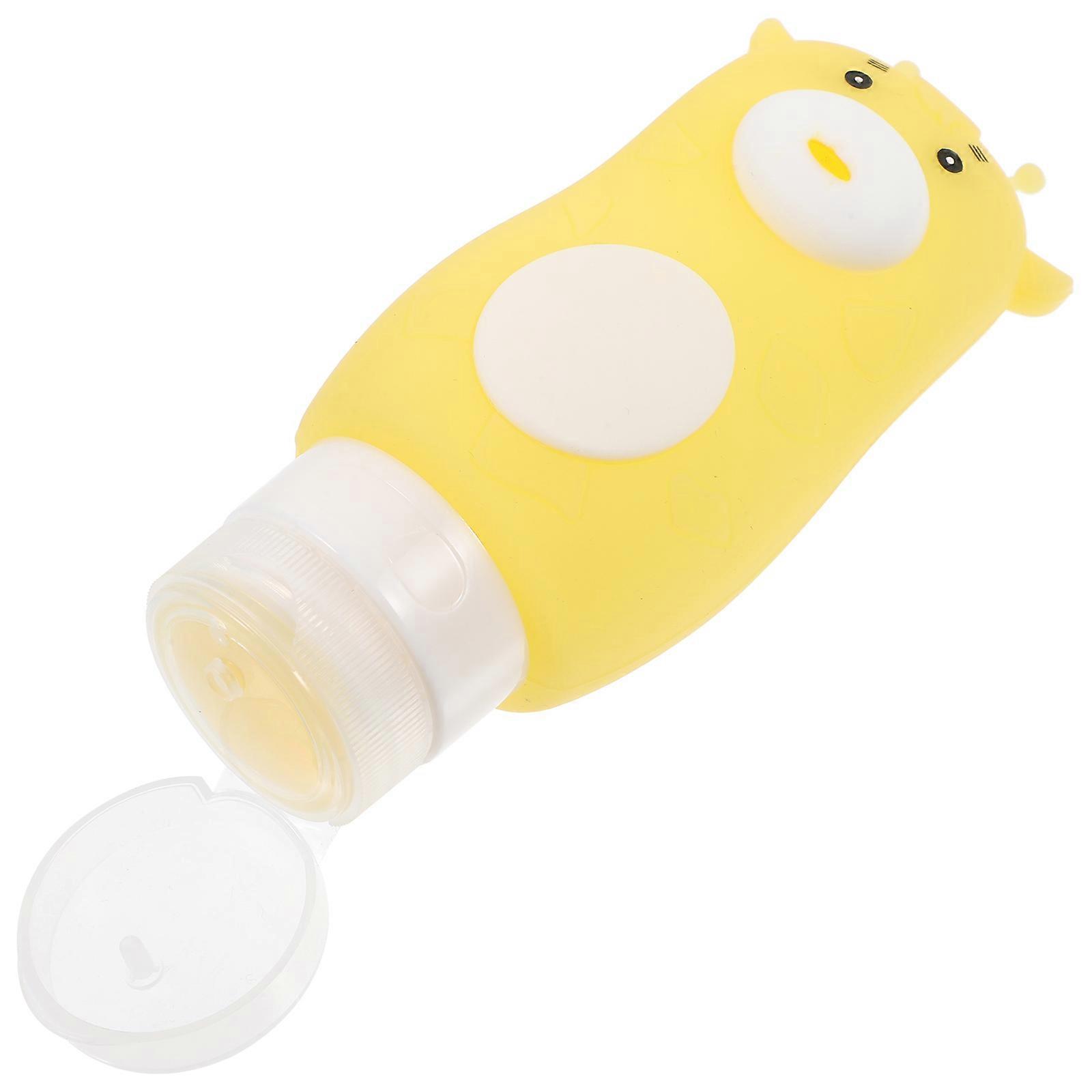 Travel Bottles For Shampoo Refillable Container Portable Travel Accessories Yellow 70ml Lotion Dispenser 1Pack