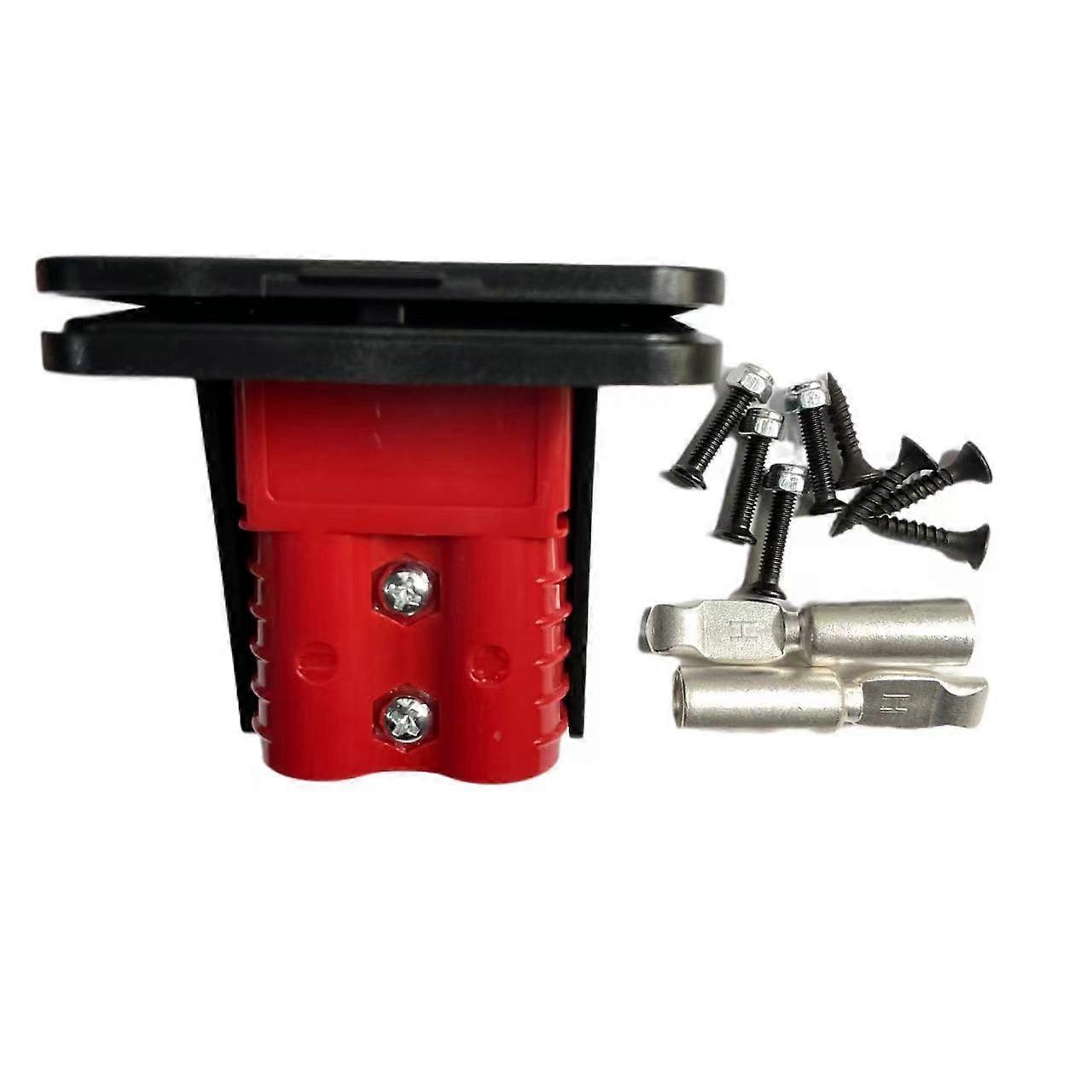 Anderson Plug 120A Battery Box Panel Base with Dust Cover High Current Connector Fixing Bracket