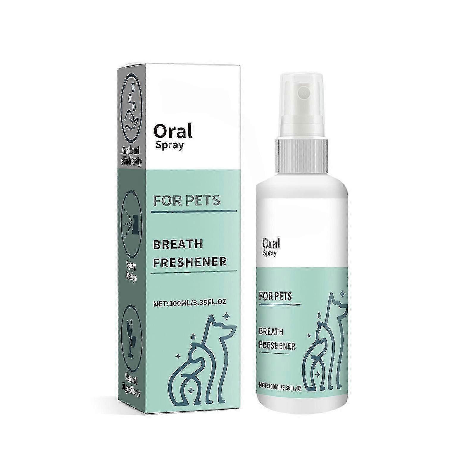 Spray pour animaux de compagnie Mint Fresh Breath, odeur d’haleine de chien propre, soins d’haleine fraîche pour animaux de compagnie, saveur de menthe