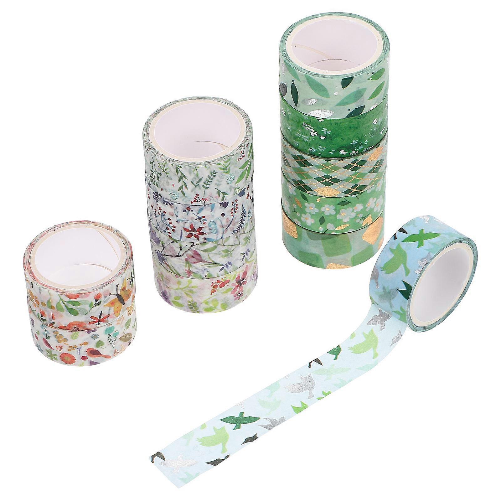 Crafting Tape Diary Decals Washi Tapes DIY Projects Multi-Colored 300X1.5Cm Scrapbooking Supplies 12 Rolls