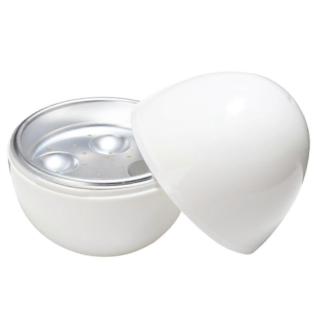 Round egg cooker for microwave eggs capacity with automatic temperature regulation design and moisturepreserving function for quick