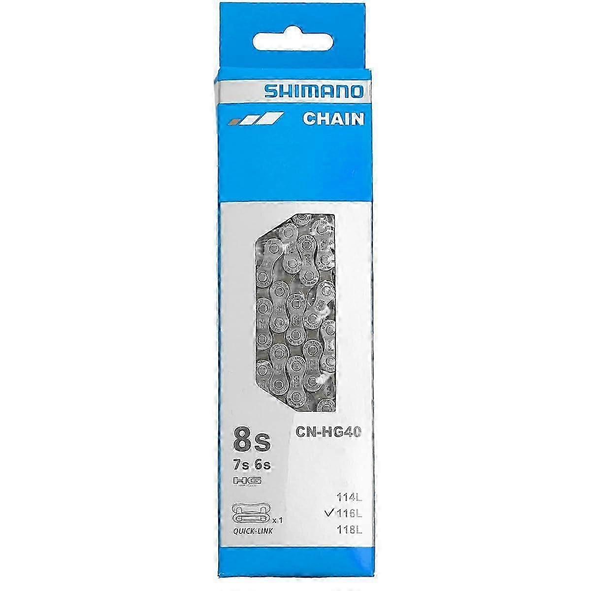 116 W/CL Chain for Bicycle MTB - Grey, 6/7/8 Speed