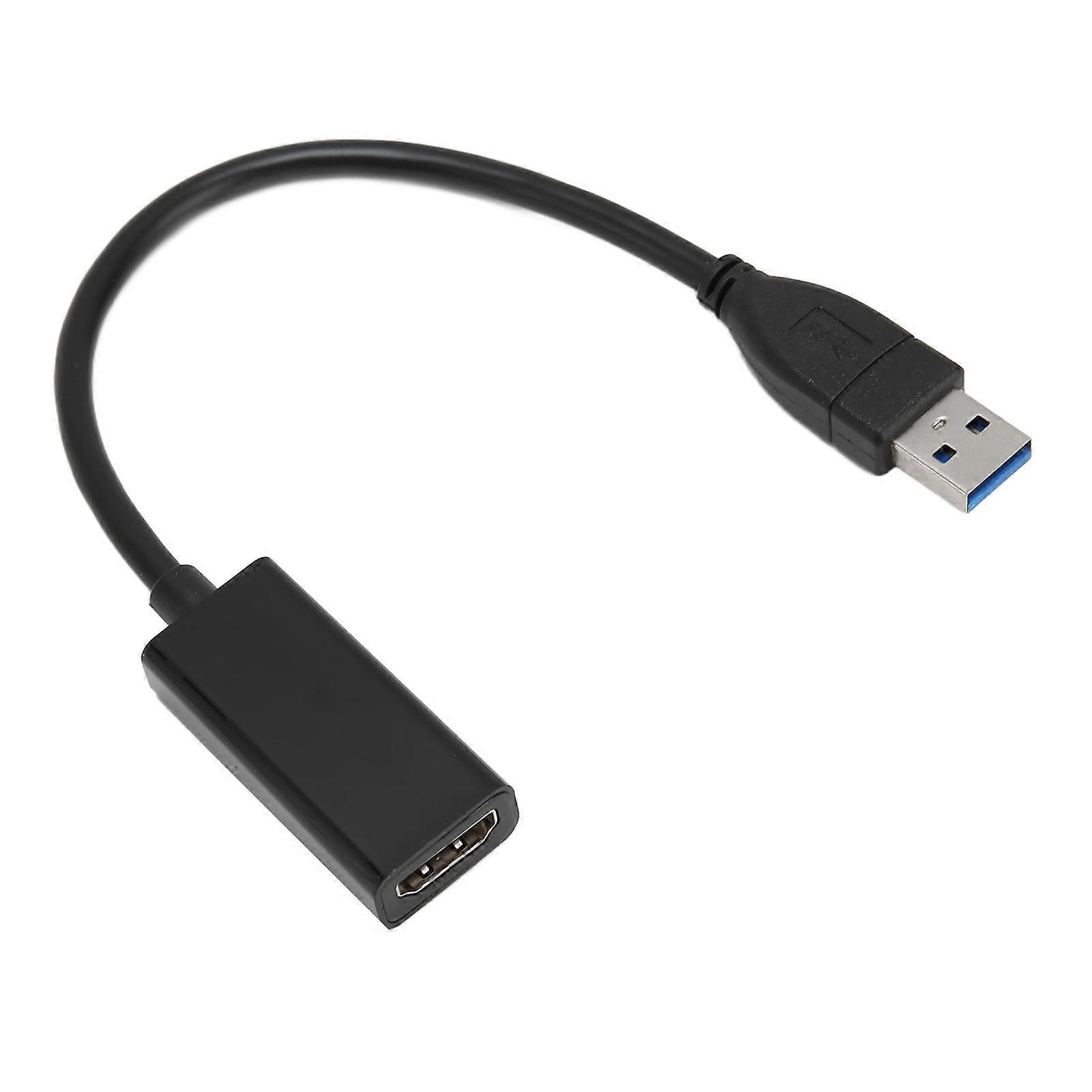 USB 3.0 to HD Adapter, Portable 1080P 60Hz 5Gbps Video Converter for PC Windows 7/8/10