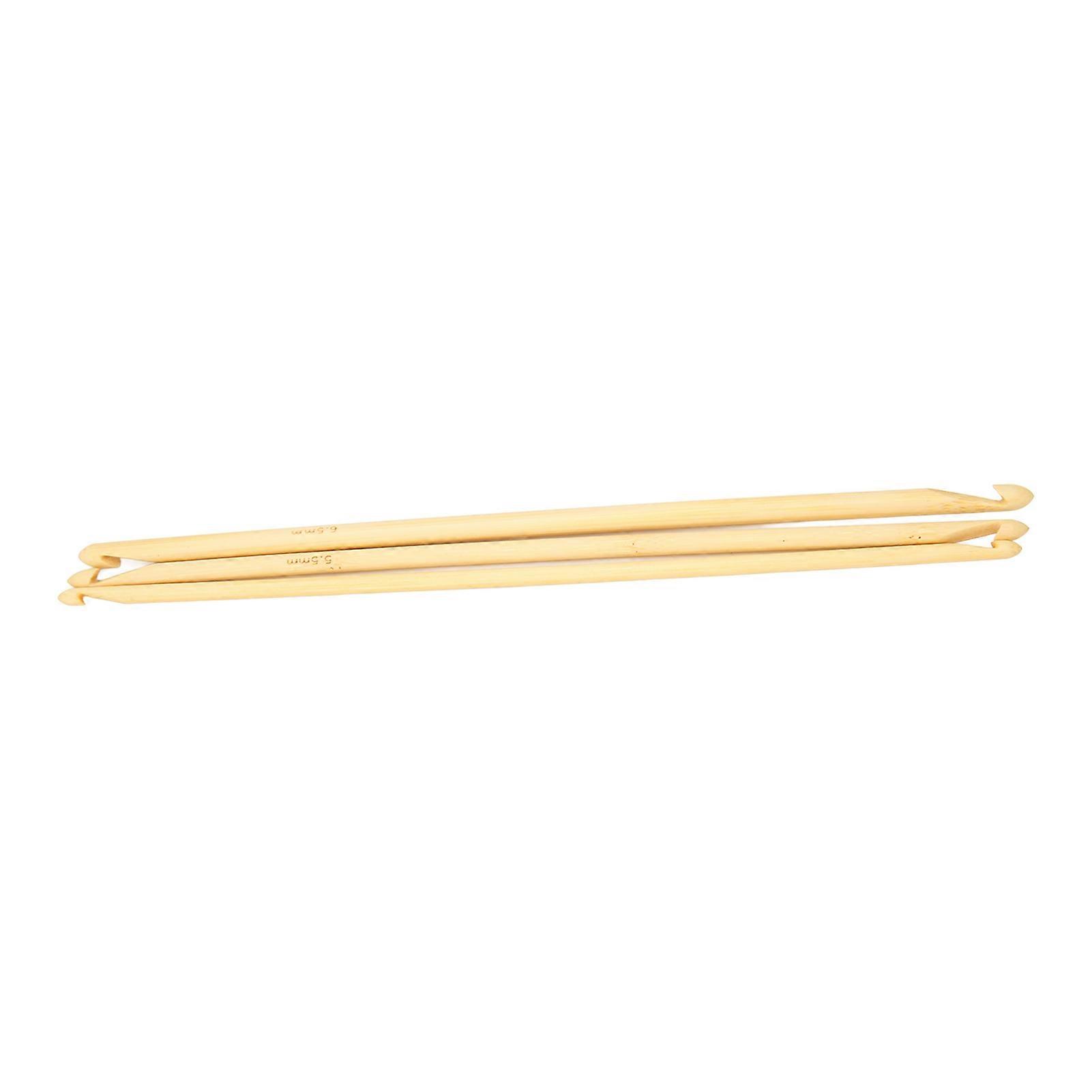 3 Pack Double Ended Non-Slip Bamboo Tunisian Crochet Hooks Assorted Sizes for Knitting and Sewing