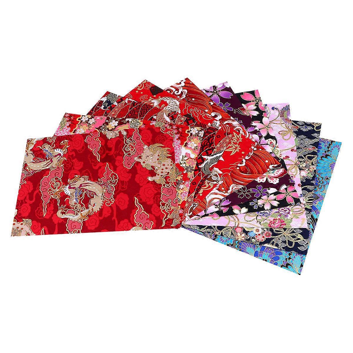 Cotton Material Sewing Cotton Fabrics DIY Handmade Tabby Fabrics Mixed Printed Sewing Cloth for Home Store Clothing Bedding 10Pcs
