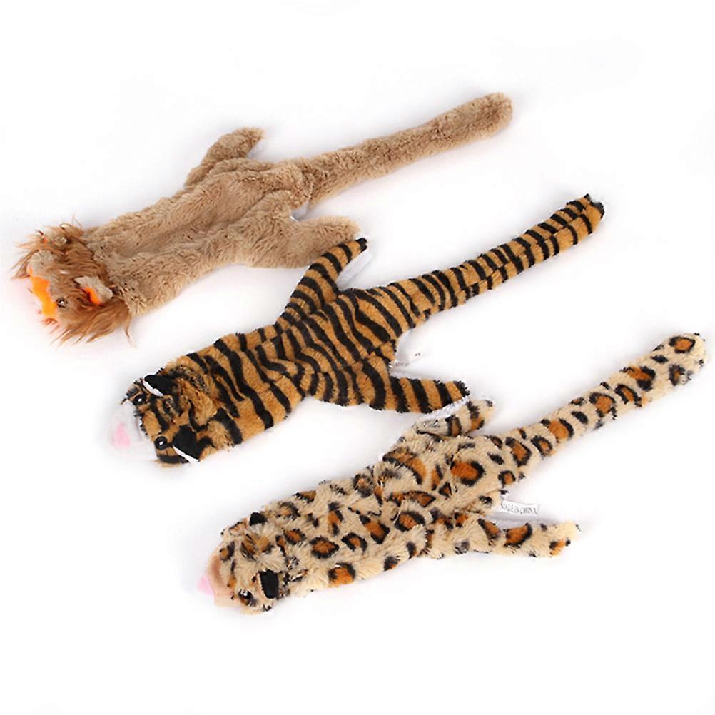 No Stuffing Dog Toys Squeaker Durable Tiger Plush Interactive Play 52.00X10.00X2.00CM 1Set