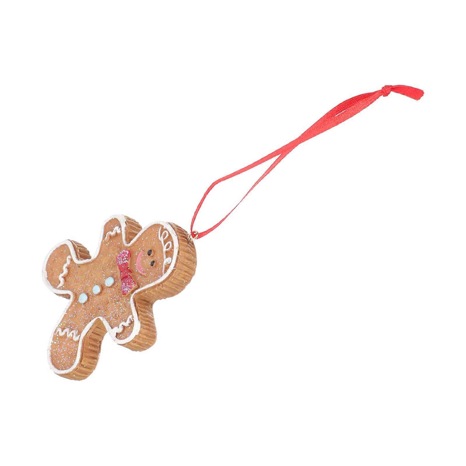 Decoration For Christmas Tree Pendant Resin Light Brown 8x6cm Home Decor 1Pcs