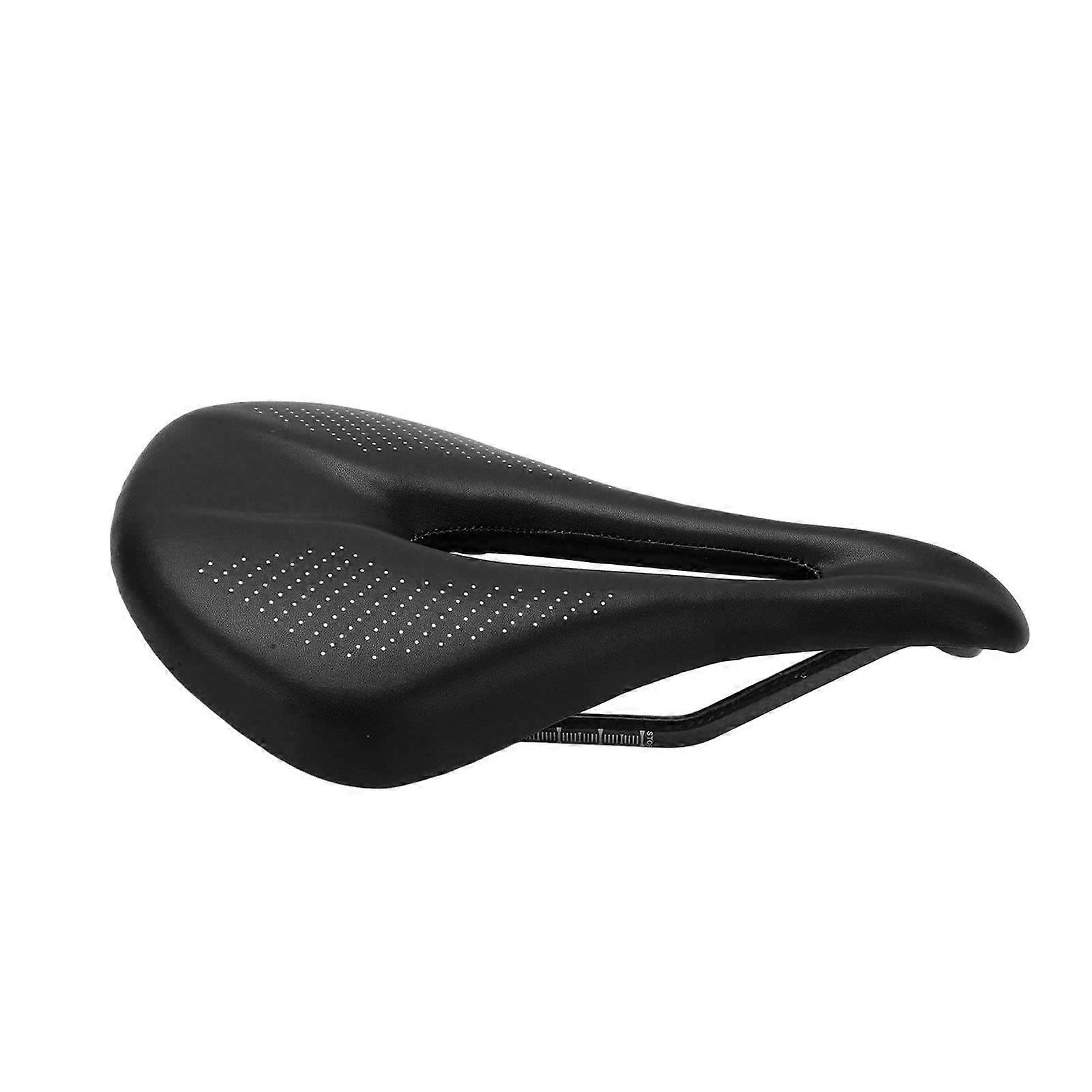 Road Bike Saddle - Ventilated Bicycle Seat for Road and MTB, Lightweight Black Design, Ergonomic Comfort, Universal Fit