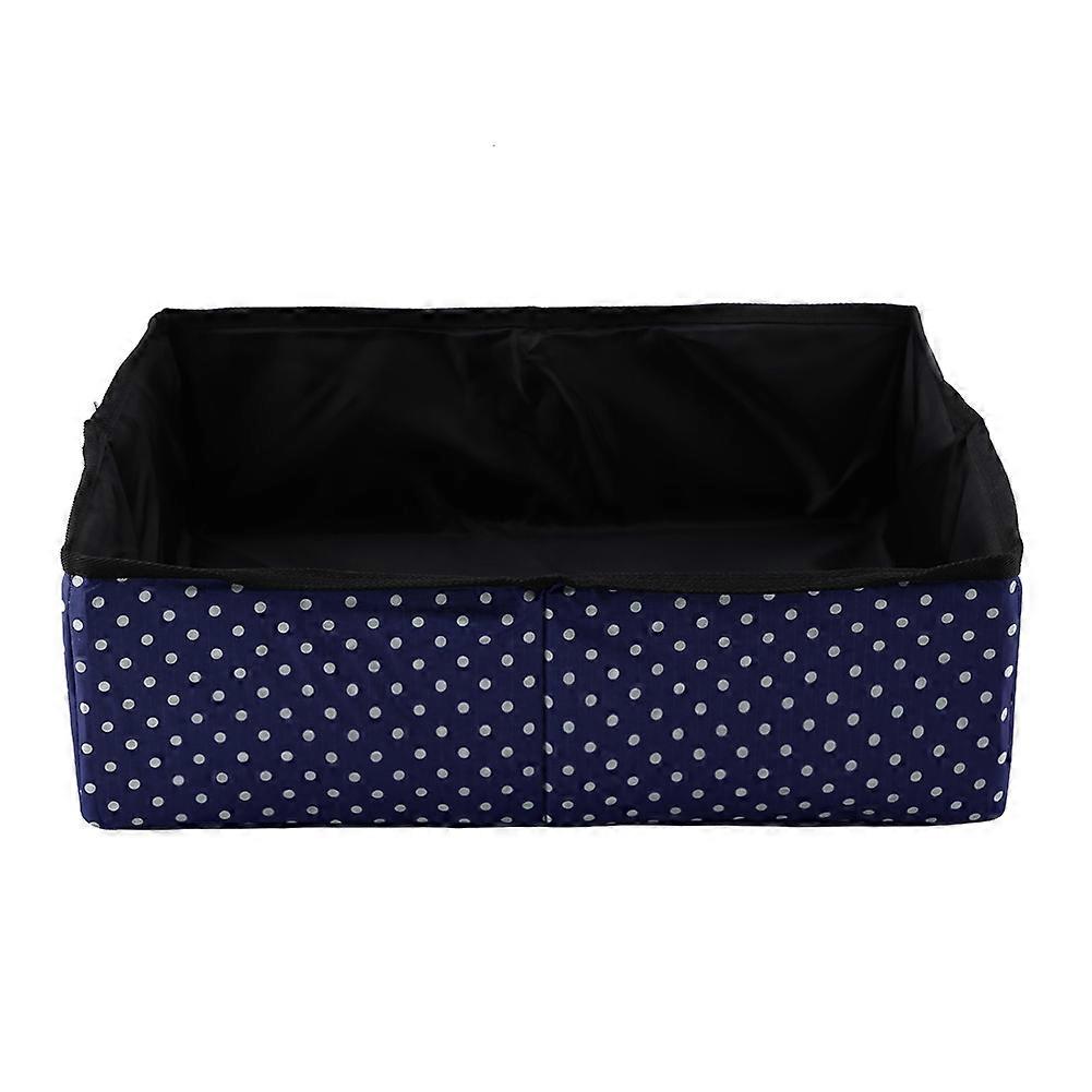 Cat Collapsible Litter Box Pet Litter Pan Waterproof Outdoor Foldable for Travel(Blue)