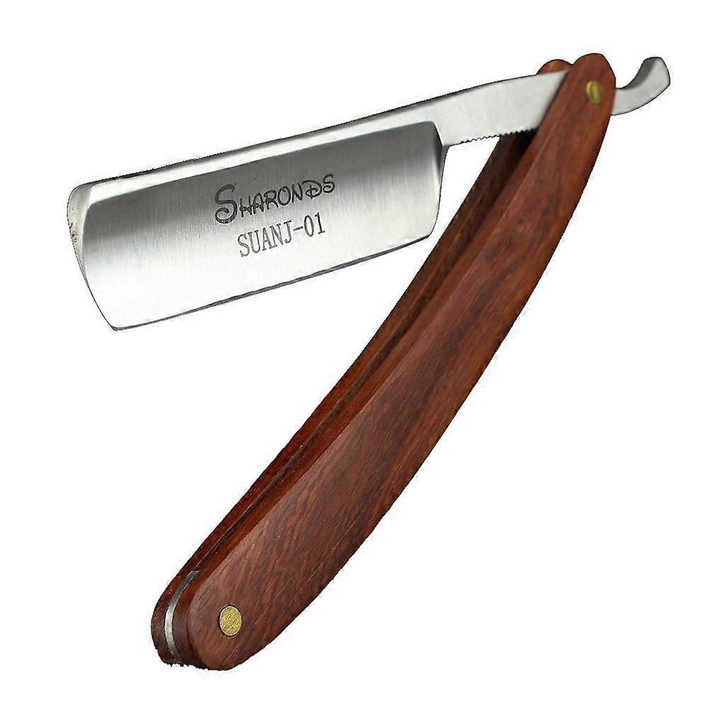 Straight Razor With Red Wood Handle Stainless Steel Straight Razor Shaving Set for Beginners Advanced Users – Luxury Razor