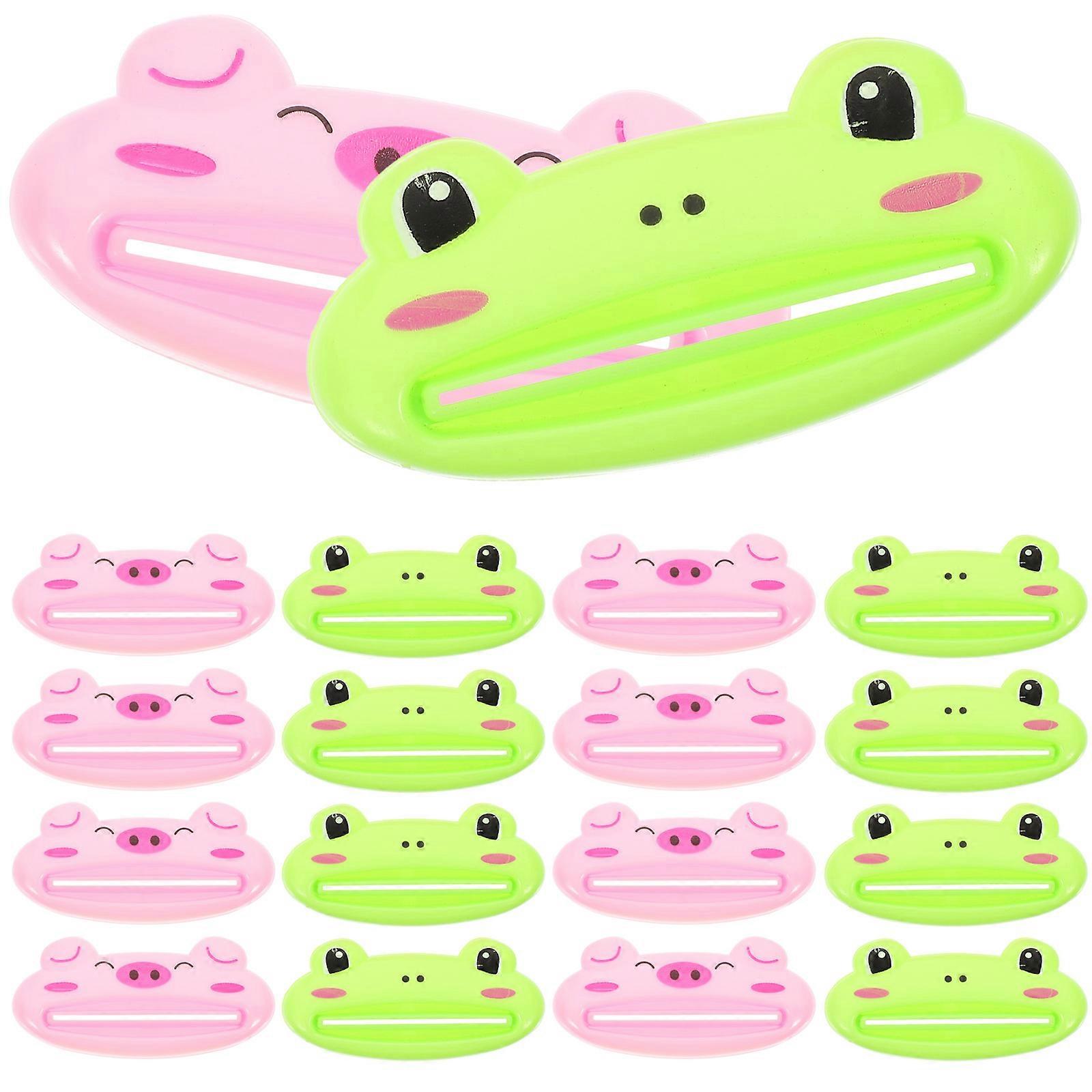 20PCS Cartoon Animal Toothpaste Dispenser Manual Tube Squeezer Durable Multi Use Cream Dispenser for Toothpaste Hand Cream Facial Products Bathroom