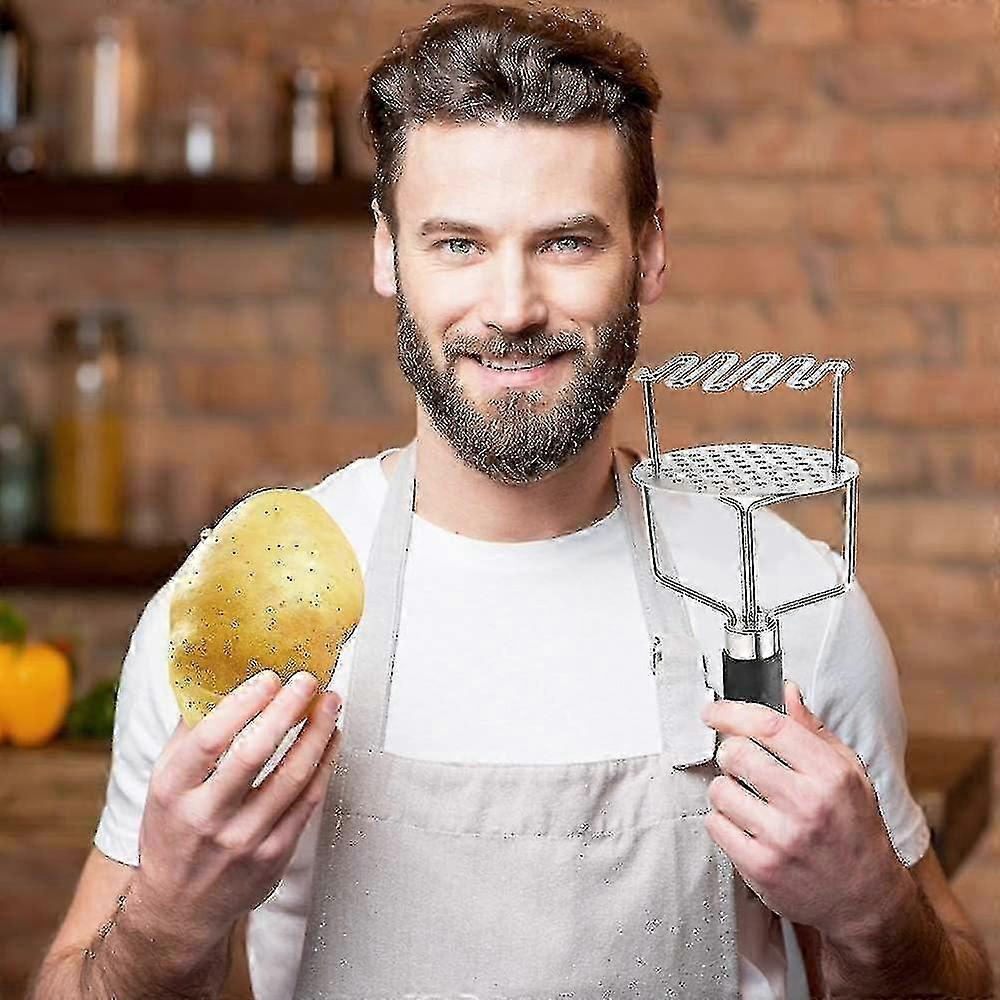 Presse-purée en acier inoxydable avec poignée confortable