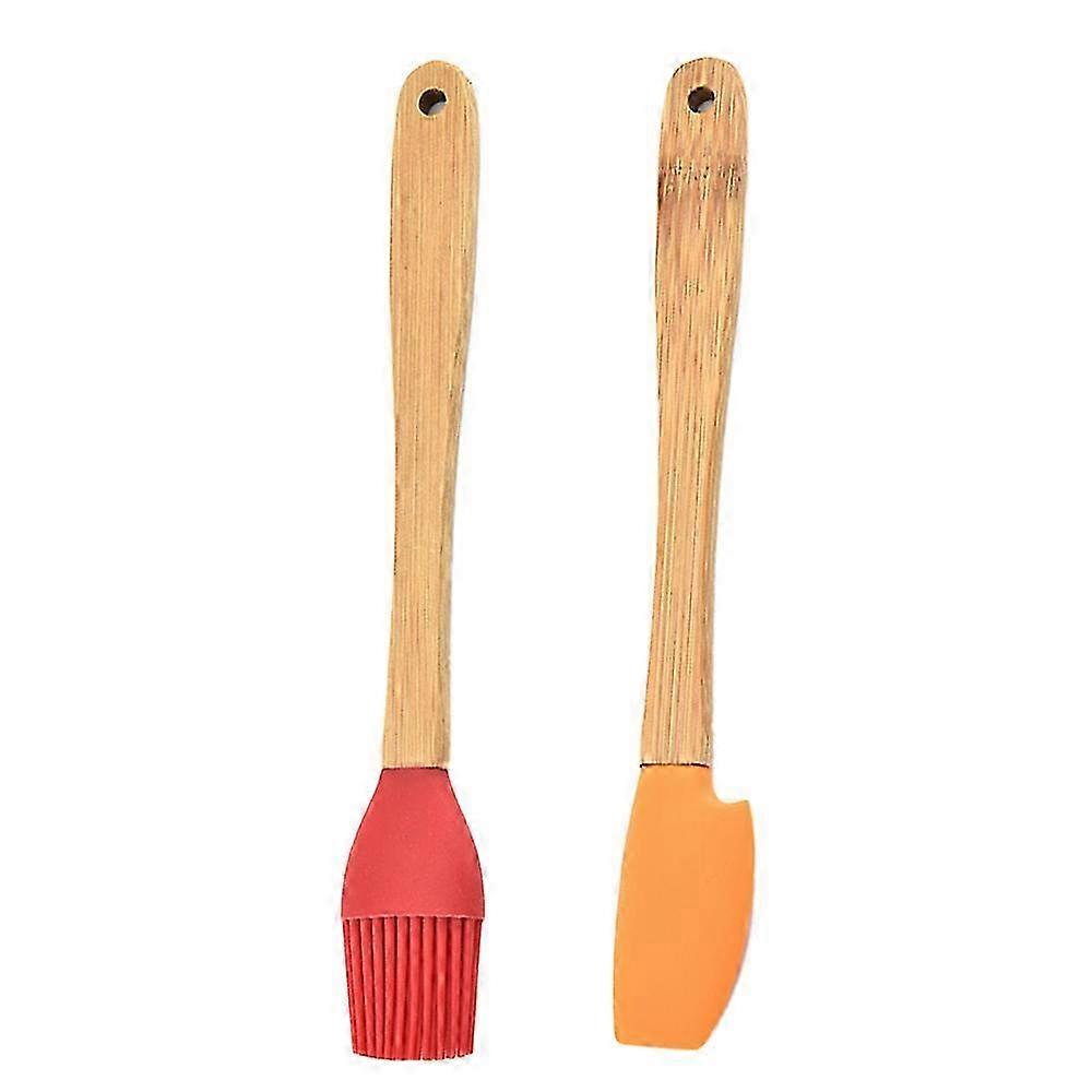 Silicone and Beechwood Kitchen Utensil Set, Ideal for Cooking, Easy to Clean, Safe for Non-Stick Cookware