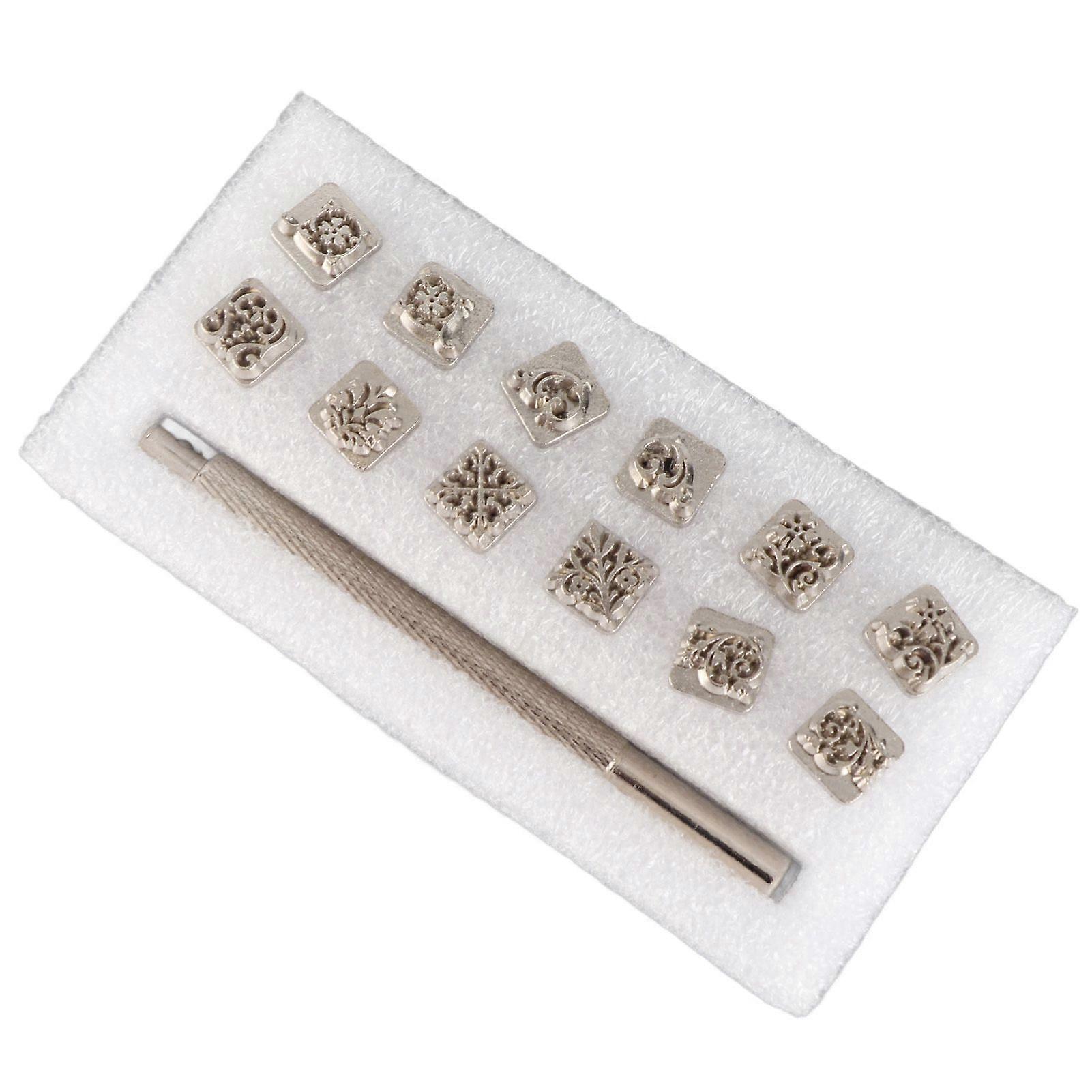 2025 Latest Model  12Pcs Stamping Punch Tool Tang Dynasty Flower Design DIY