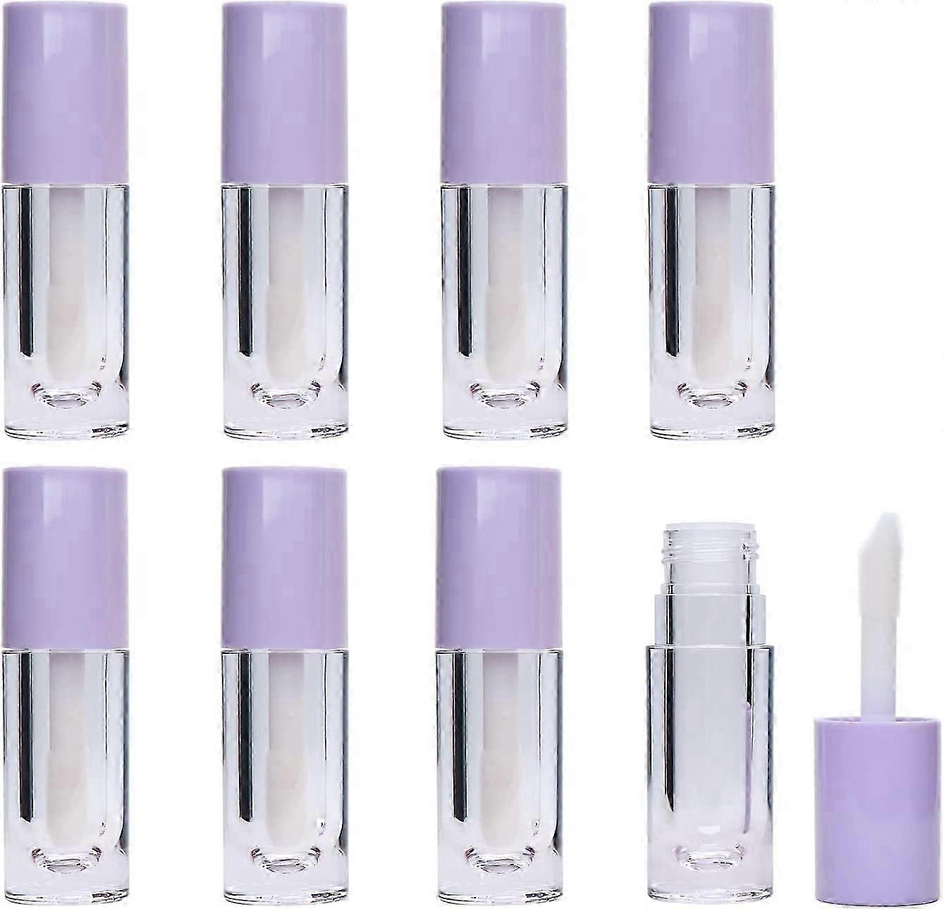 8 Refillable 6.5ml Lip Gloss Tubes with Mini Lipstick Applicators