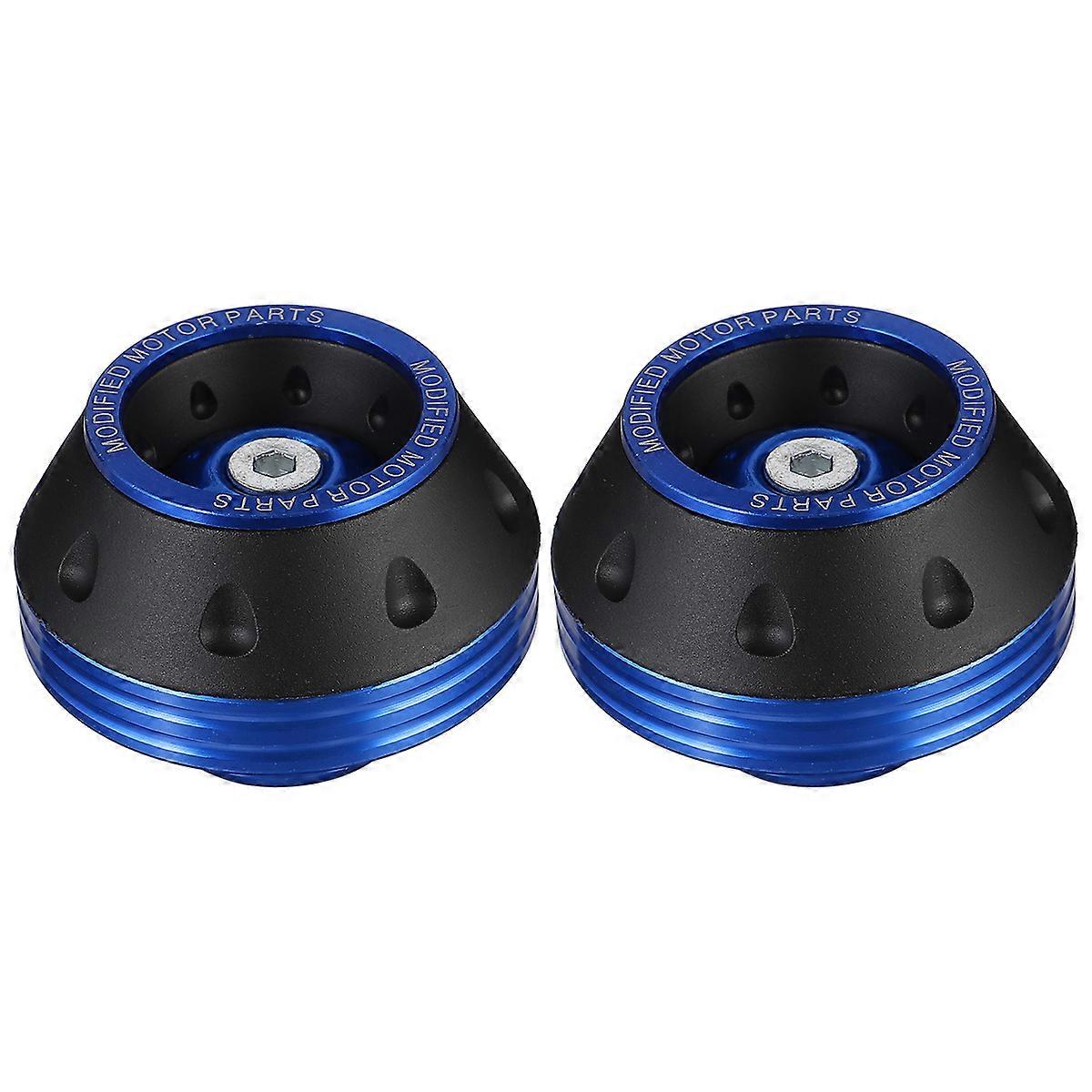 2pcs Alloy Motorcycle Wheel Accessory, Durable Front Fork Collision Cup for Enhanced Protection and Easy Installation