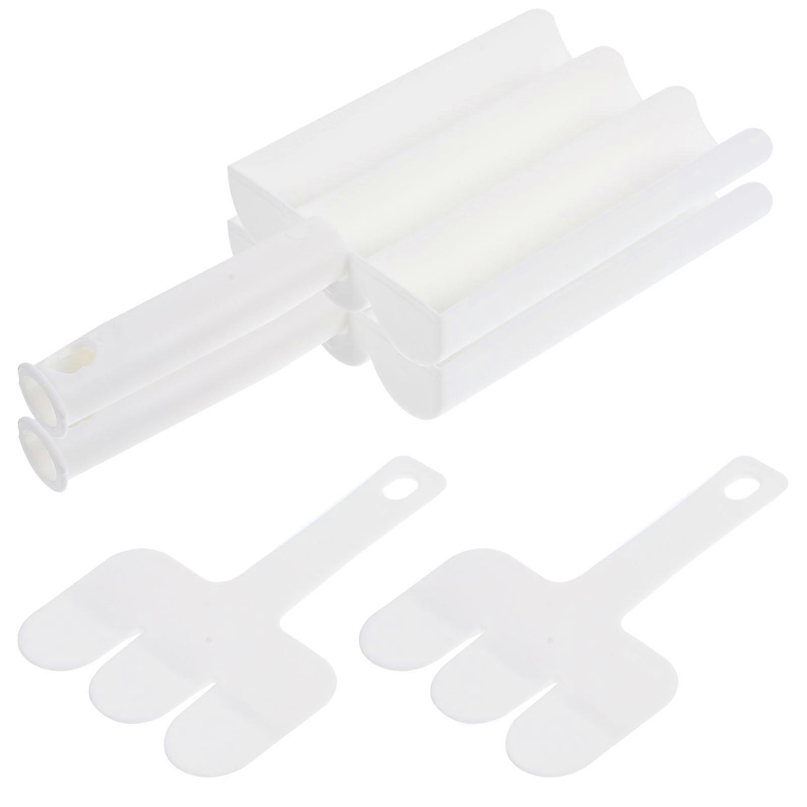 Manual Meatball Machine Triple Meatball Maker 21X8.5X2CM White Non-Slip Handle For Restaurant Use 2Sets