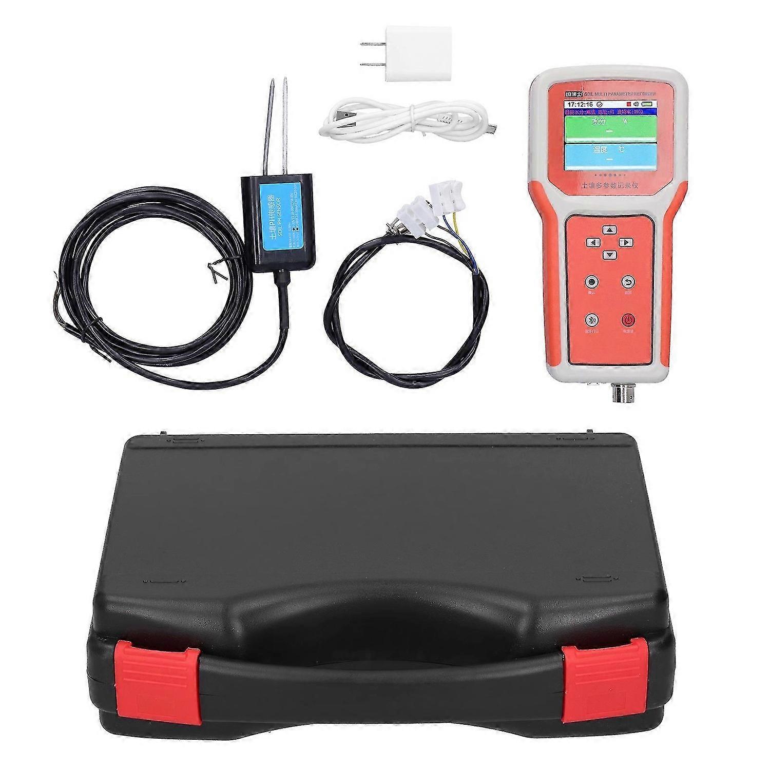 2.8in LCD Digital Soil PH Meter with PH Sensor Multi Parameter Recorder (V10: 010V )