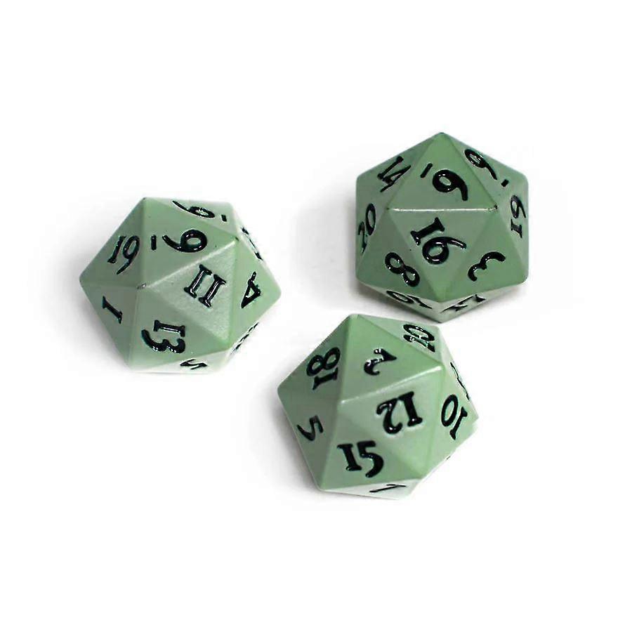Vivid Heavy Metal D20 Dice - Cool Matcha