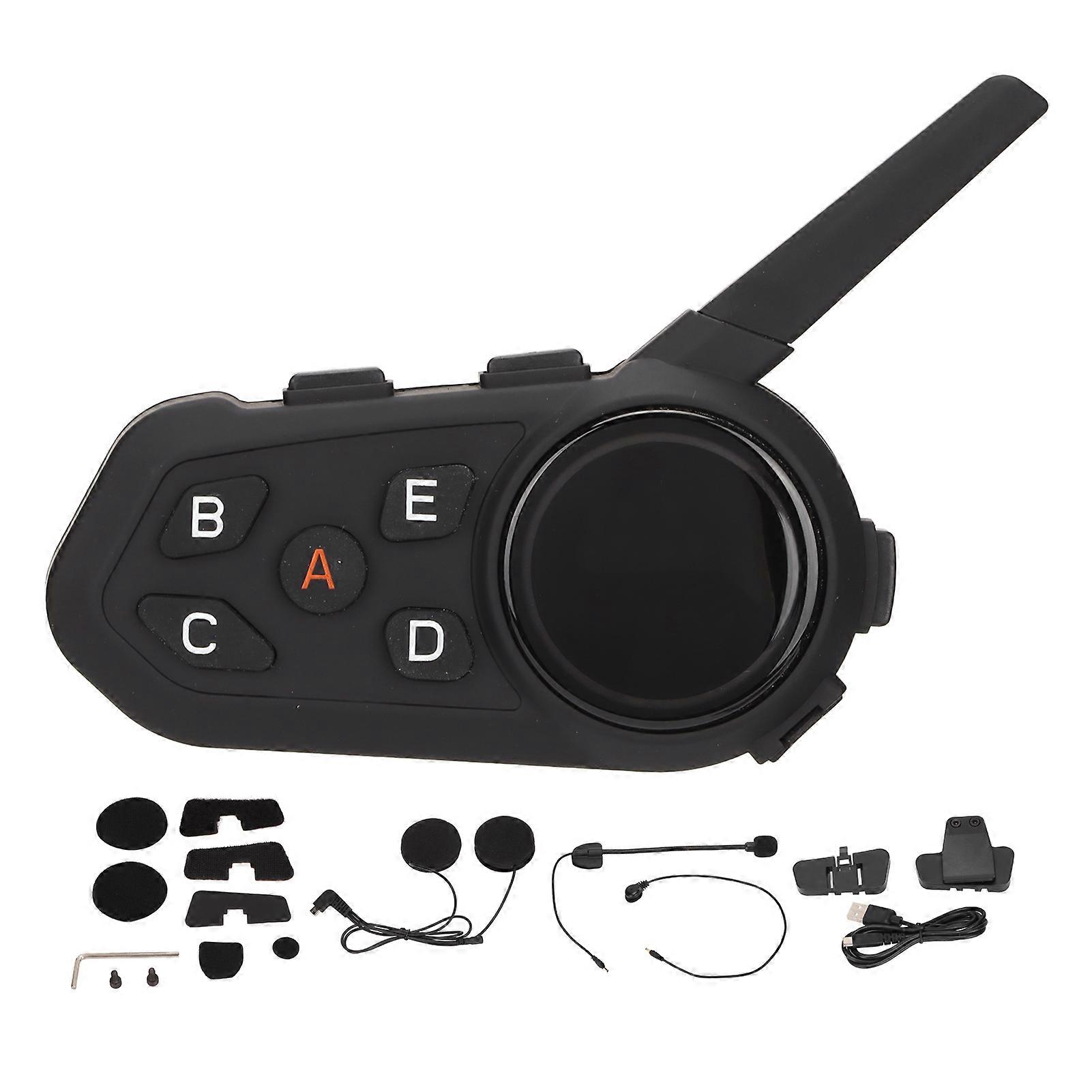 Motorcycle BT Headset 2 Way 1200m 800mAh Wireless Helmet BT Intercom Headset for Motorcycle