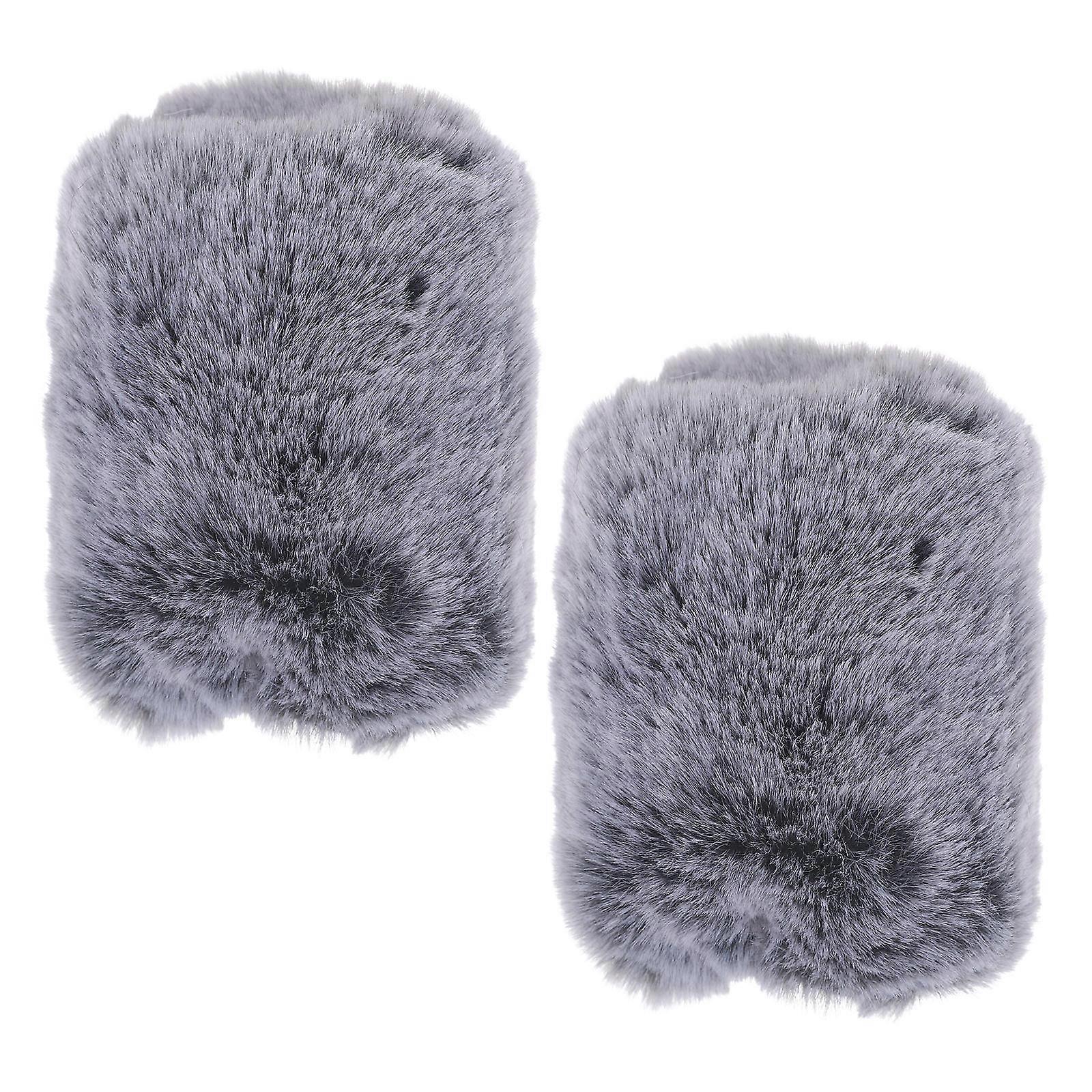 Mic Protect Microphone Cover Wind Protection Grey Round Simple Design Conference Room 2Pcs