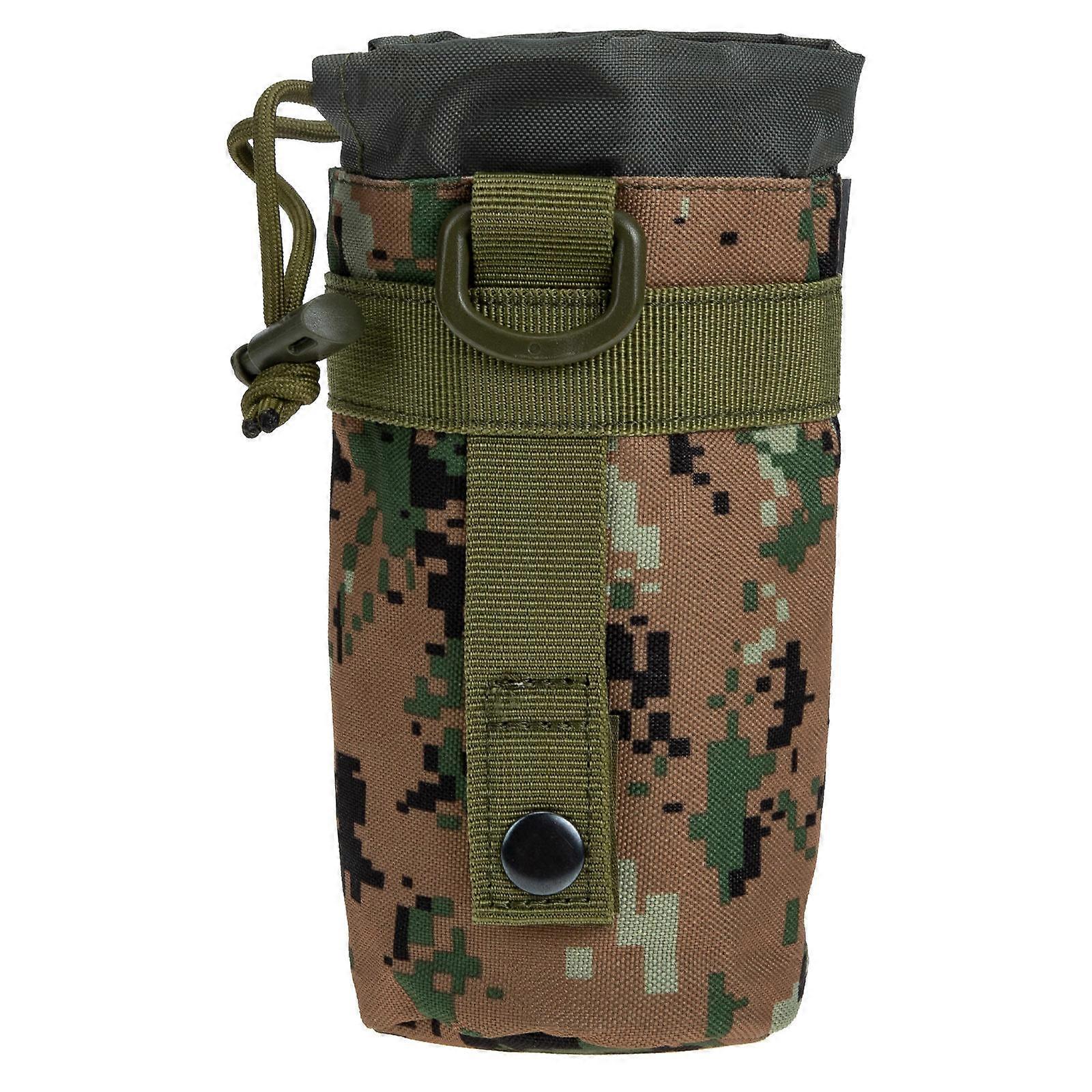 Lightweight Insulated Tactical Camouflage Water Bottle Bag for Hiking, Running, Cycling – Durable Outdoor Holder with Scratch Protection and Heat