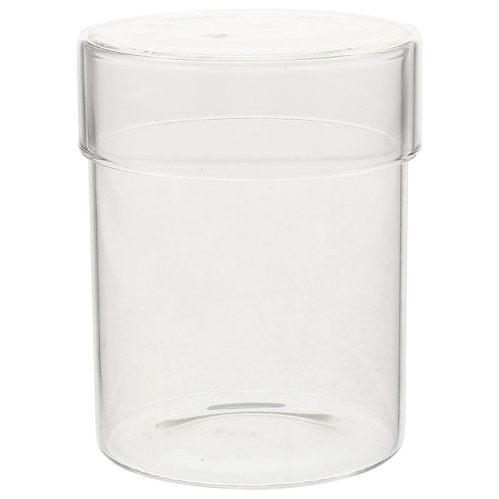 Candy Cookie Jar Glass Canister For Food Storage Clear Appearance Square 1Set
